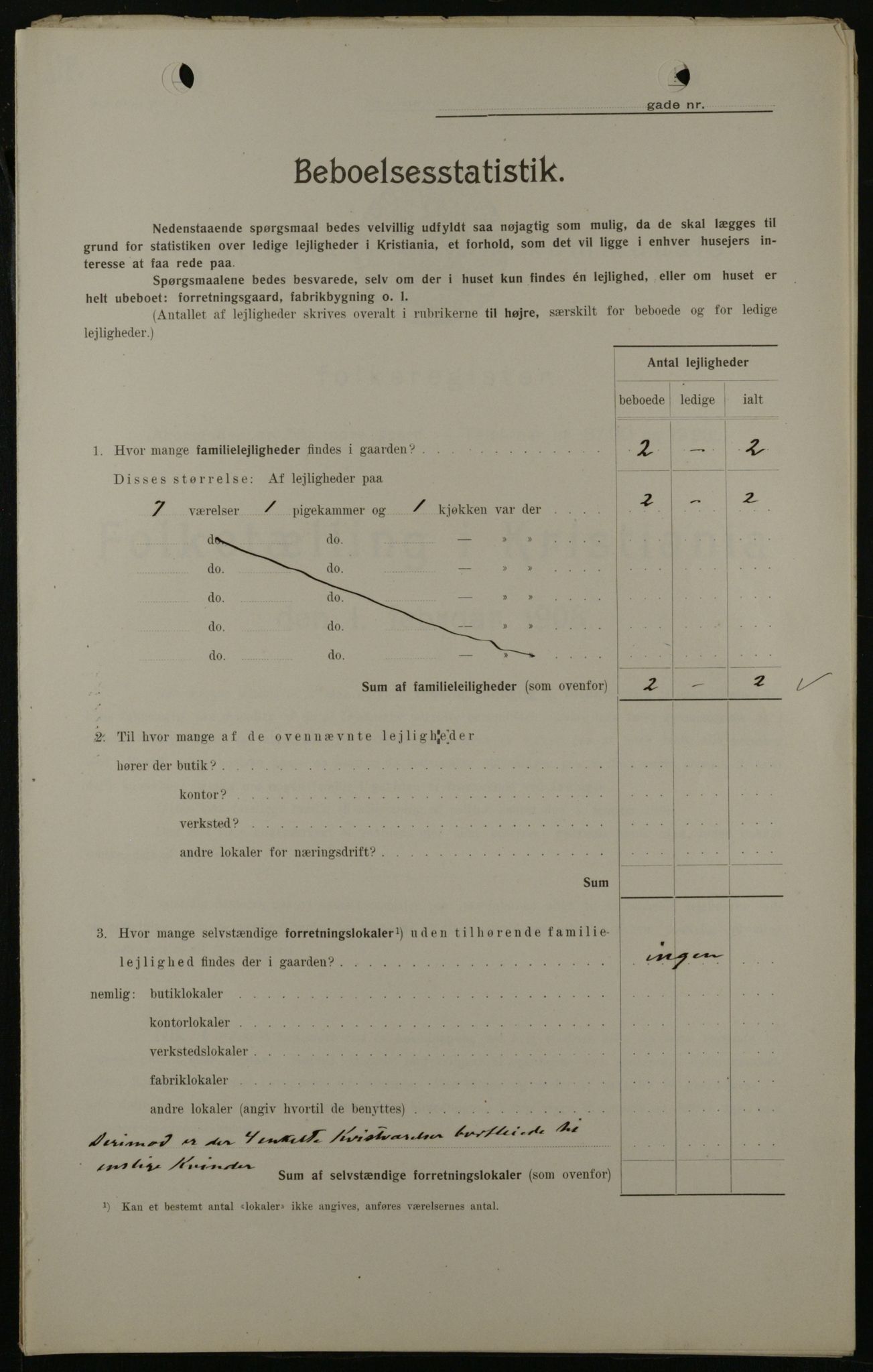 OBA, Kommunal folketelling 1.2.1908 for Kristiania kjøpstad, 1908, s. 25610