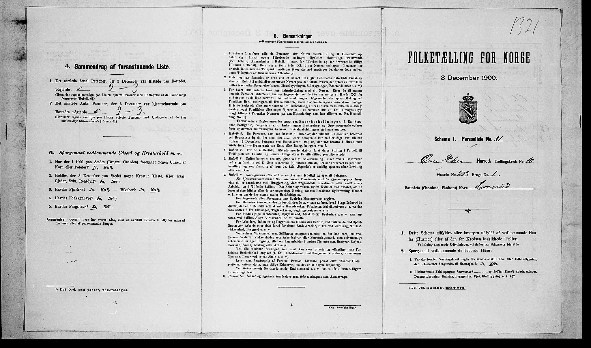 RA, Folketelling 1900 for 0624 Øvre Eiker herred, 1900, s. 1865