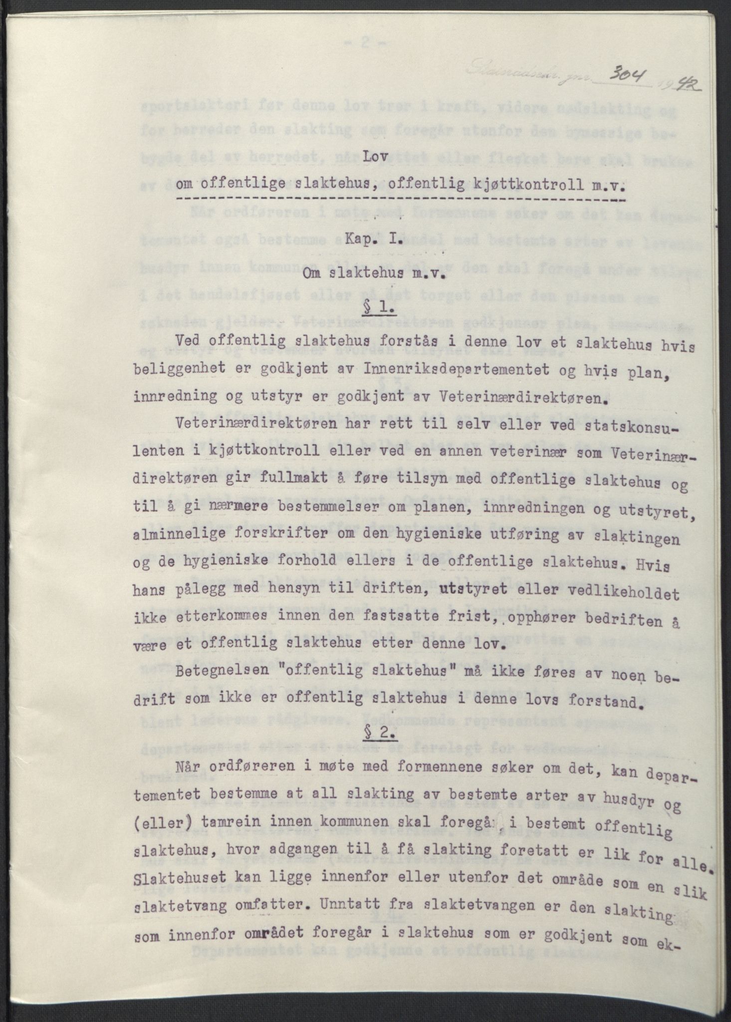 NS-administrasjonen 1940-1945 (Statsrådsekretariatet, de kommisariske statsråder mm), AV/RA-S-4279/D/Db/L0097: Lover I, 1942, s. 188