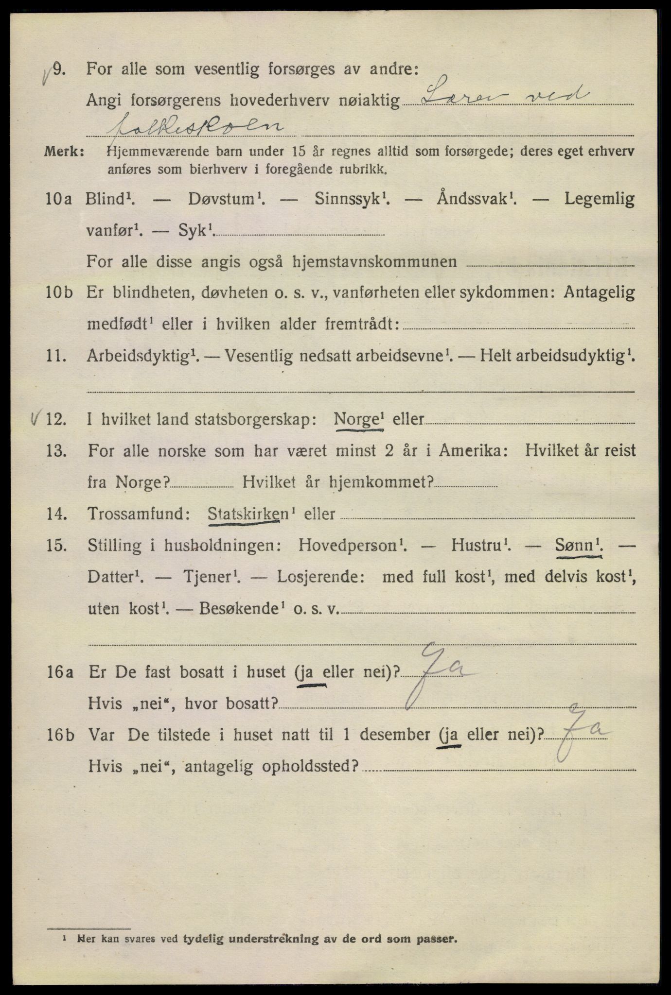 SAO, Folketelling 1920 for 0301 Kristiania kjøpstad, 1920, s. 307512