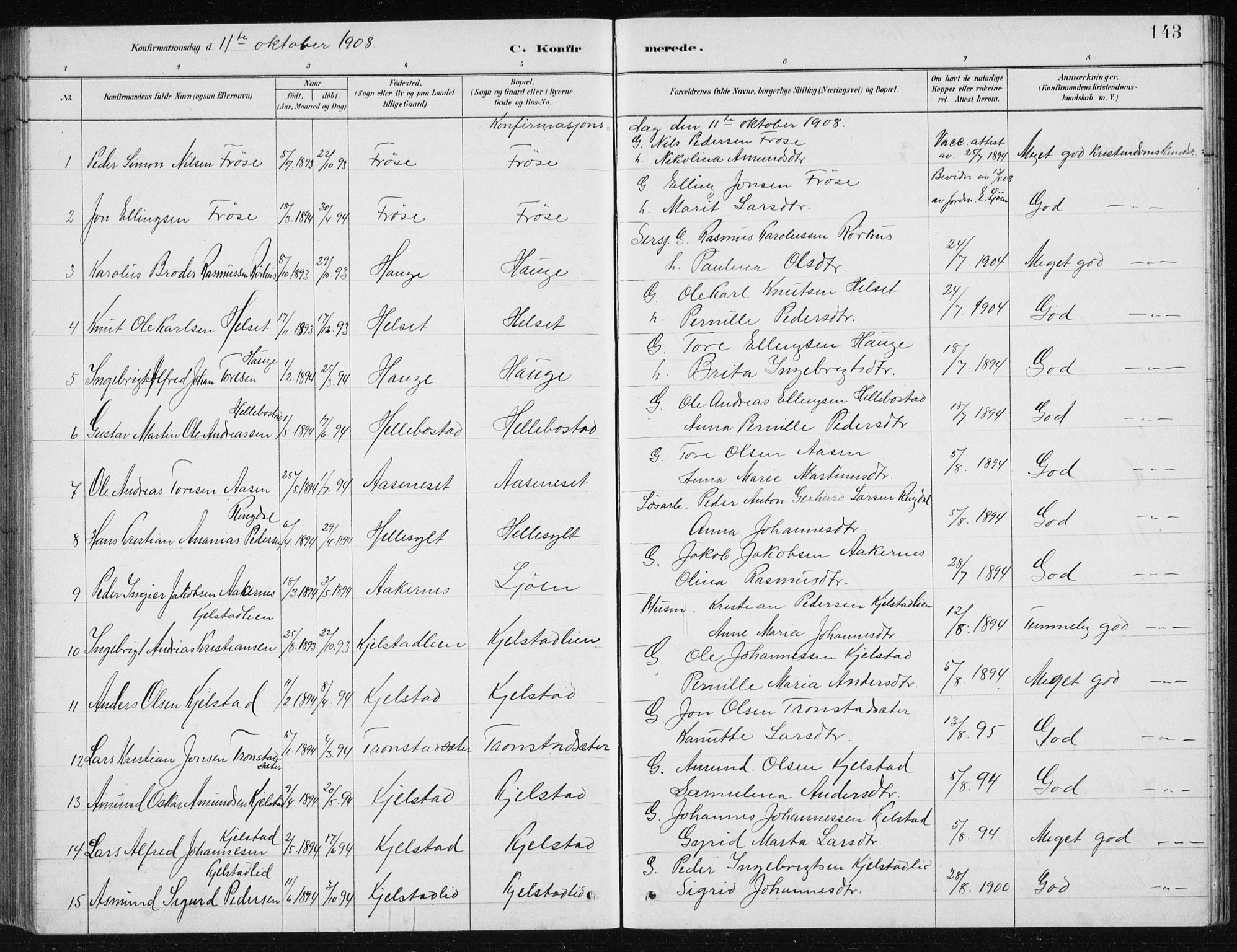 Ministerialprotokoller, klokkerbøker og fødselsregistre - Møre og Romsdal, SAT/A-1454/517/L0230: Klokkerbok nr. 517C03, 1879-1912, s. 143