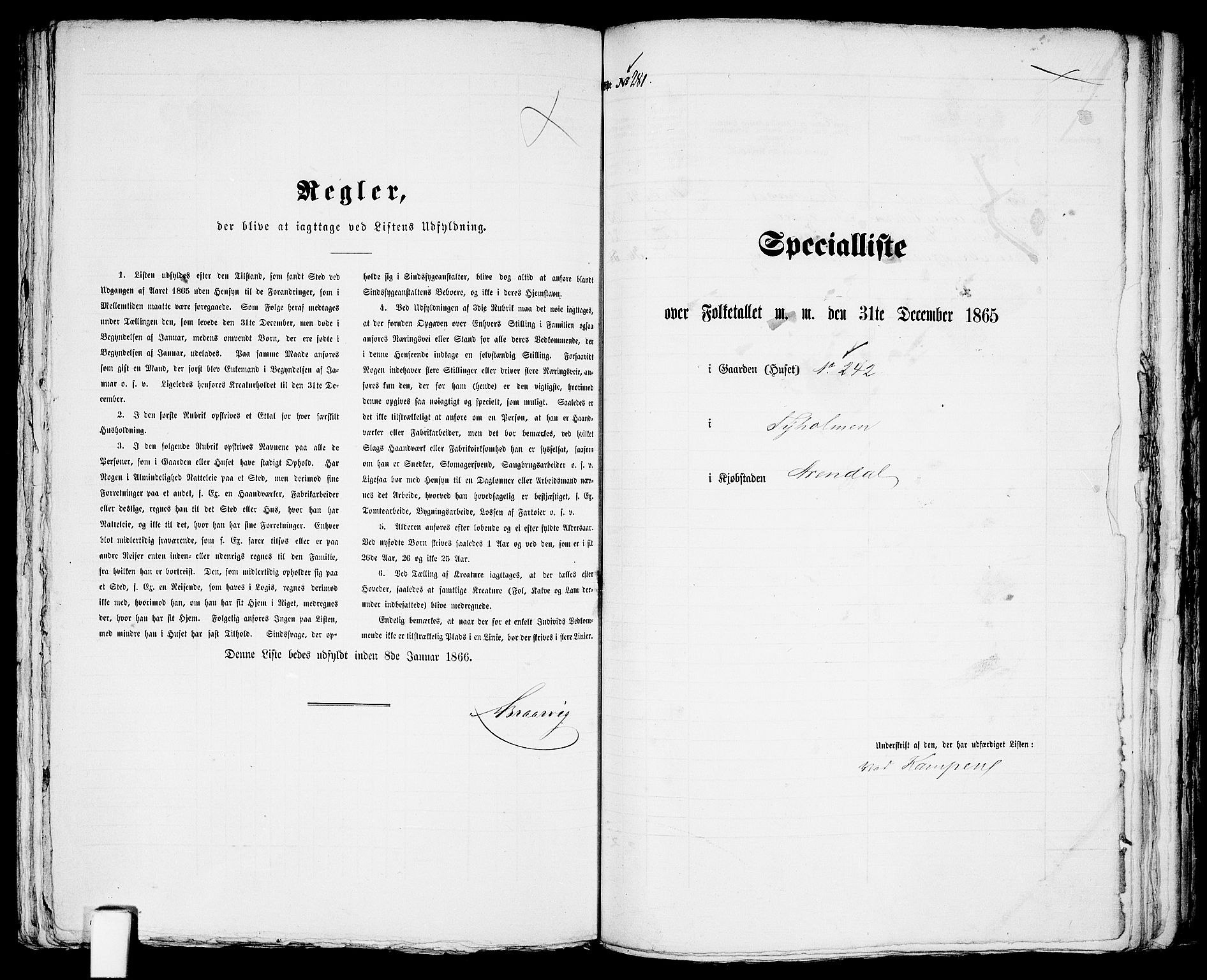 RA, Folketelling 1865 for 0903P Arendal prestegjeld, 1865, s. 570