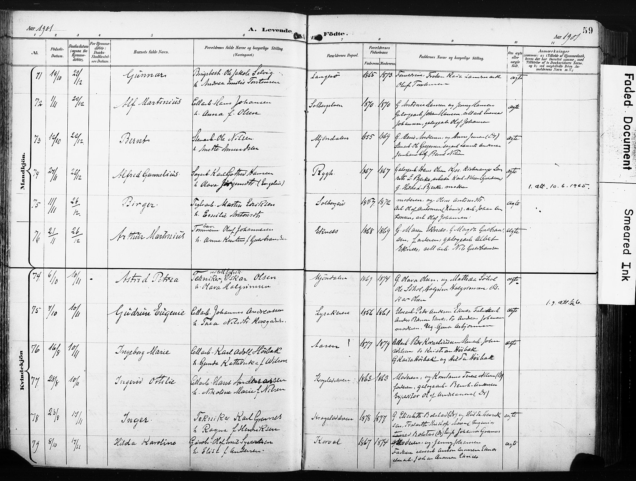 Nedre Eiker kirkebøker, AV/SAKO-A-612/F/Fa/L0005: Ministerialbok nr. 5, 1898-1905, s. 59