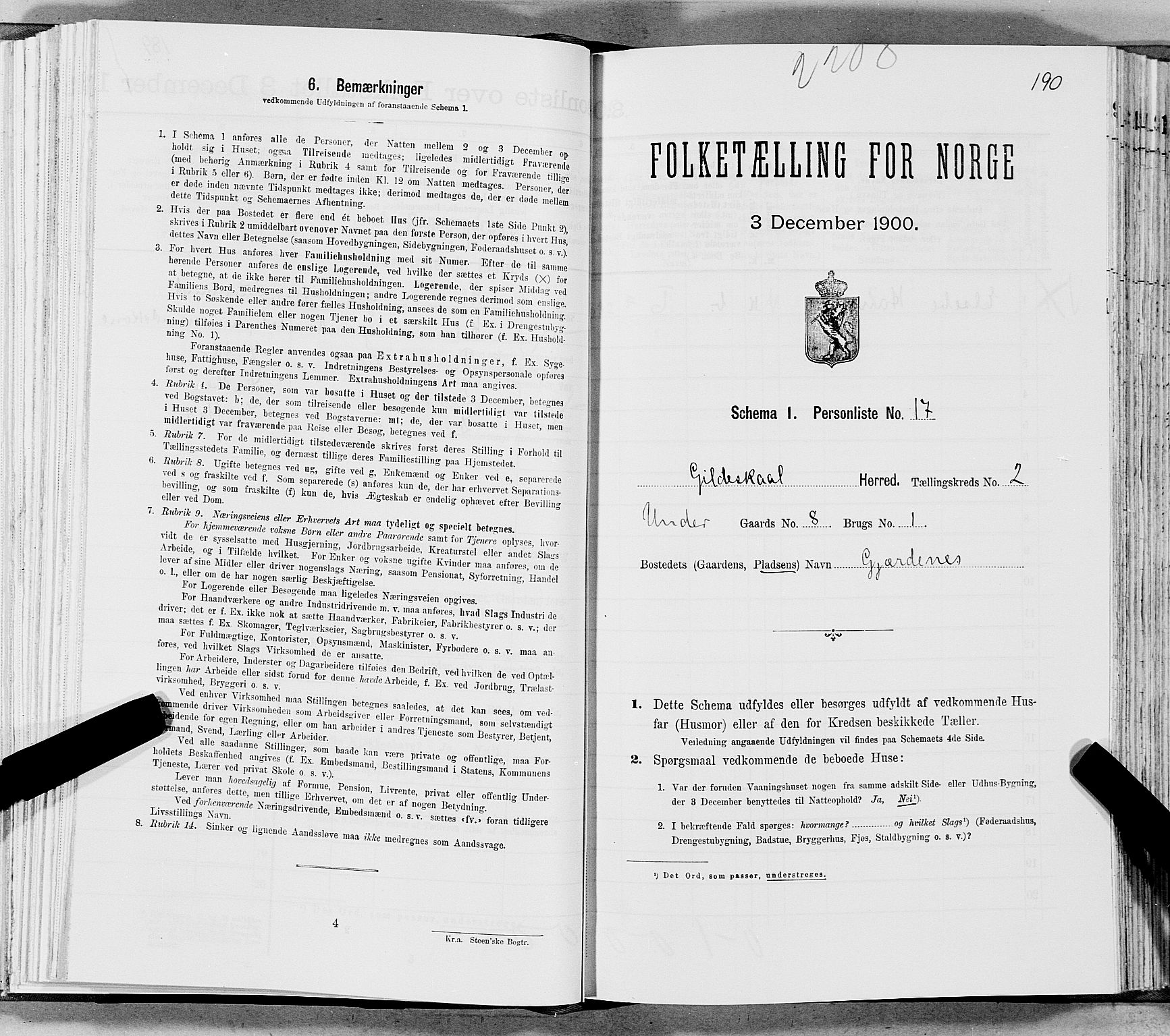 SAT, Folketelling 1900 for 1838 Gildeskål herred, 1900, s. 233