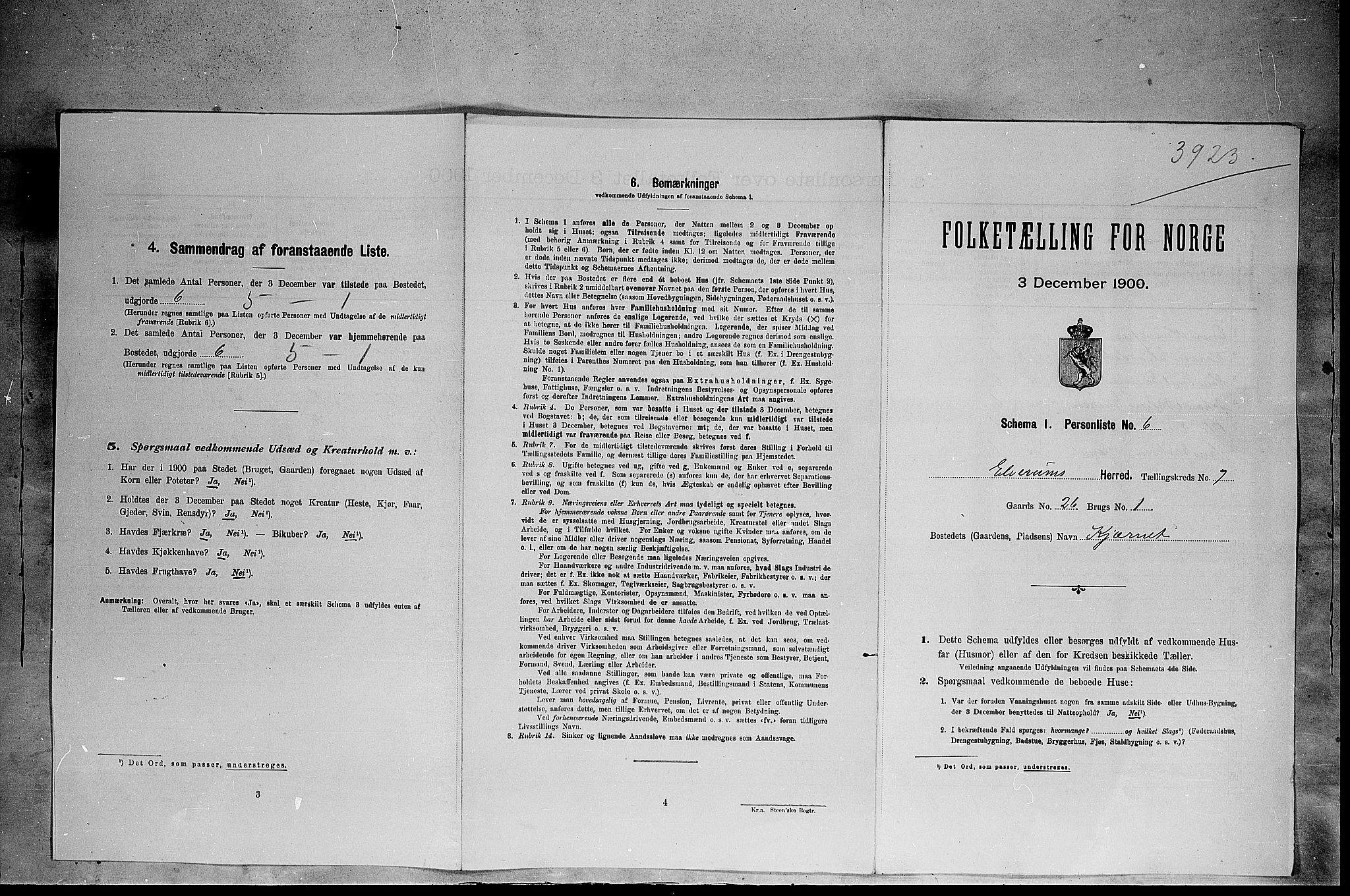 SAH, Folketelling 1900 for 0427 Elverum herred, 1900, s. 811