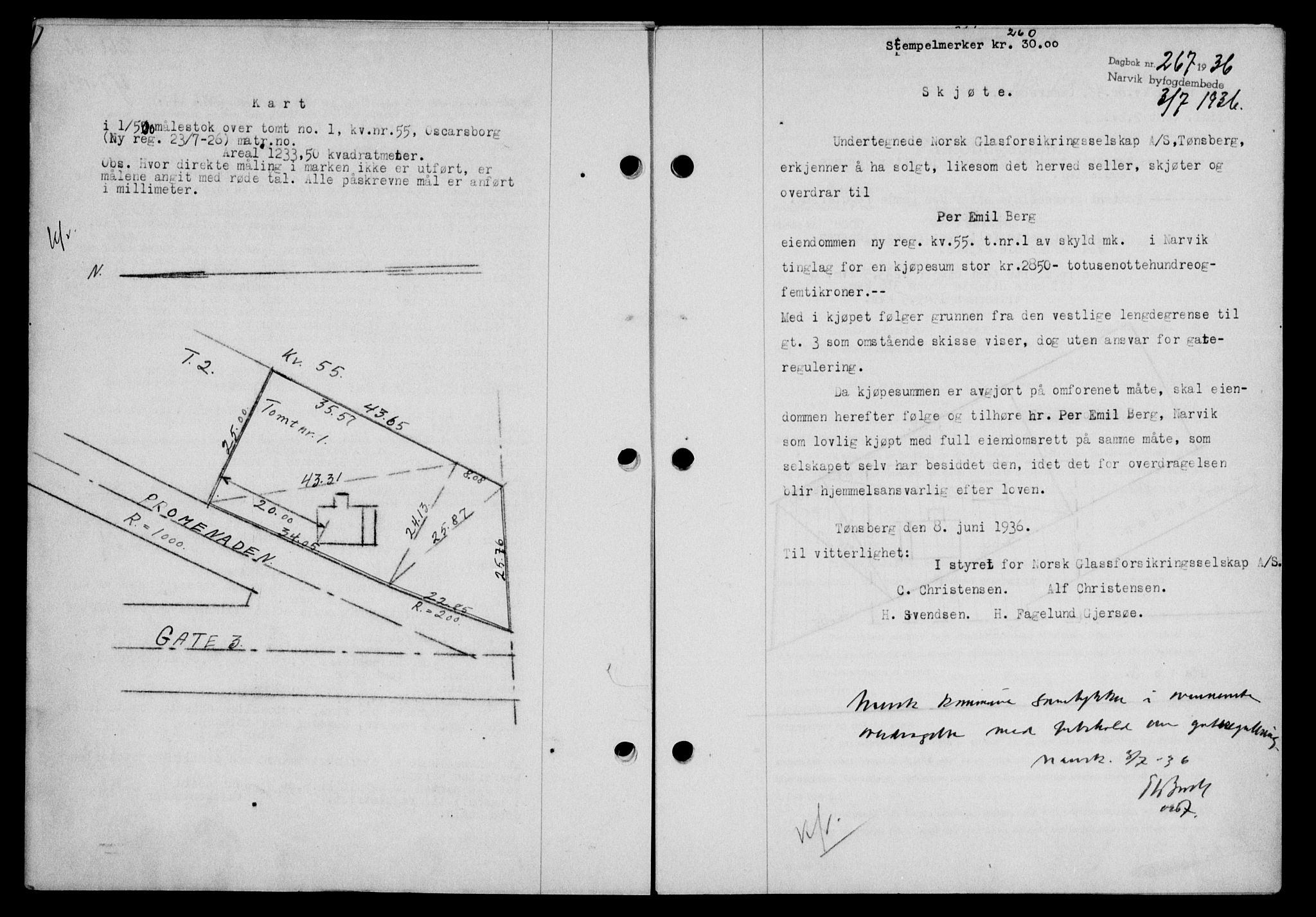 Narvik sorenskriveri, AV/SAT-A-0002/1/2/2C/2Ca/L0011: Pantebok nr. 14, 1935-1937, Tingl.dato: 03.07.1936