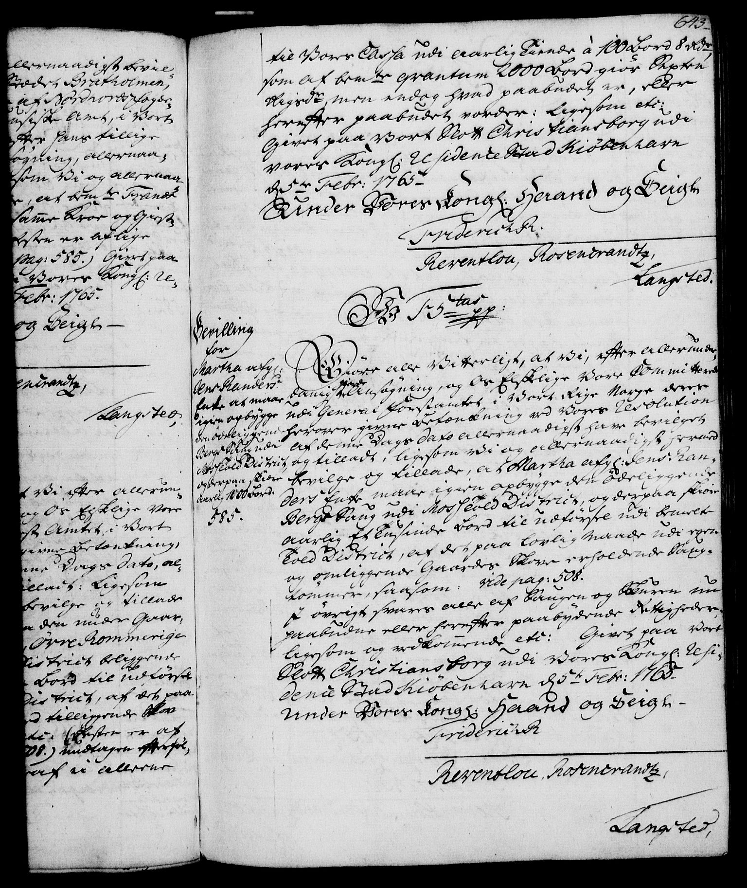Rentekammeret, Kammerkanselliet, RA/EA-3111/G/Gg/Gga/L0007: Norsk ekspedisjonsprotokoll med register (merket RK 53.7), 1759-1768, s. 643