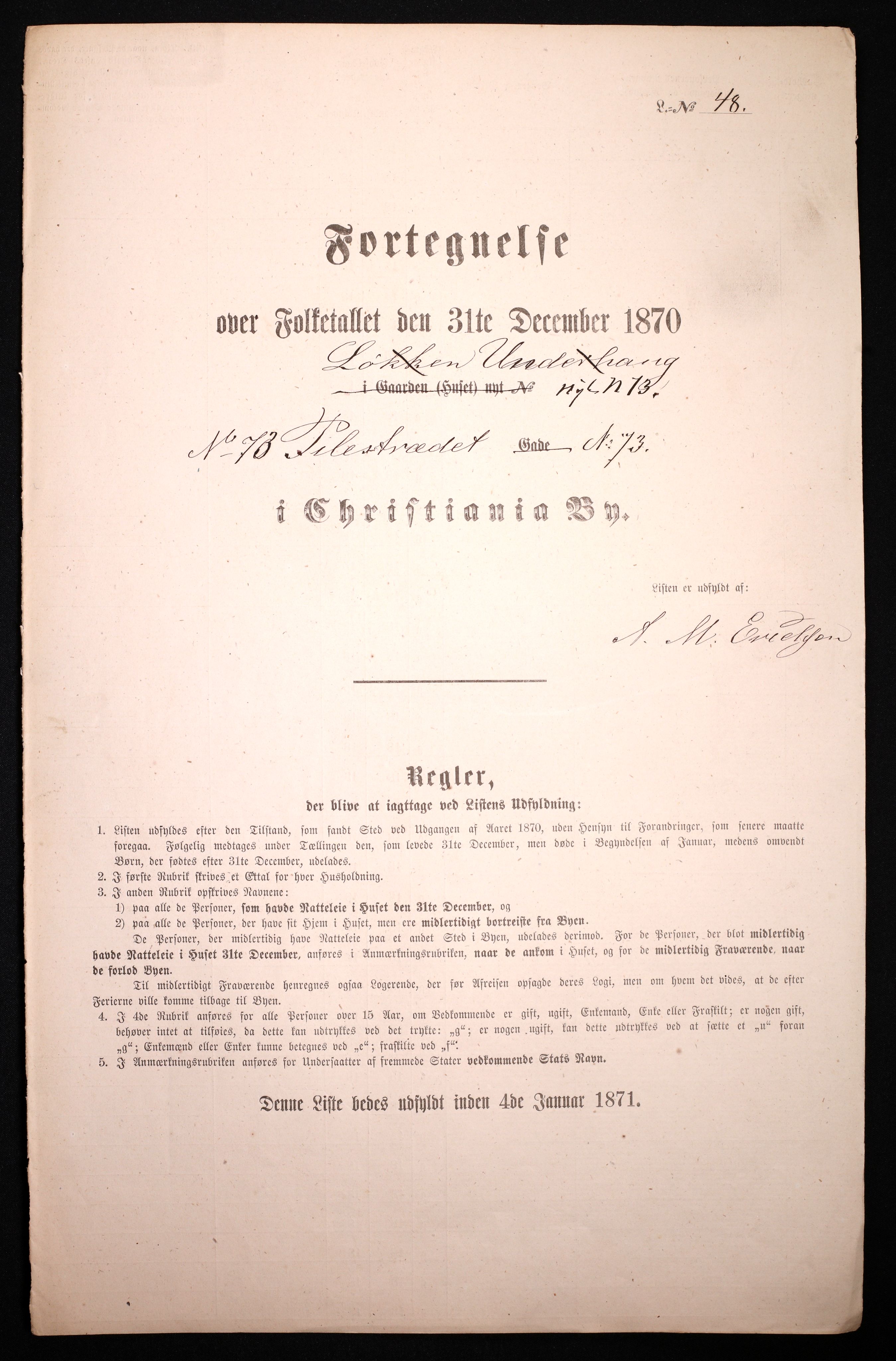 RA, Folketelling 1870 for 0301 Kristiania kjøpstad, 1870, s. 2779