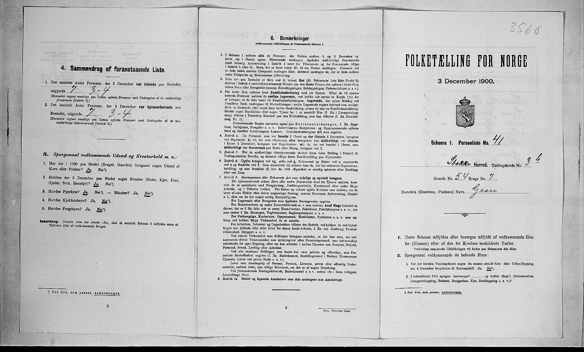 RA, Folketelling 1900 for 0720 Stokke herred, 1900, s. 760