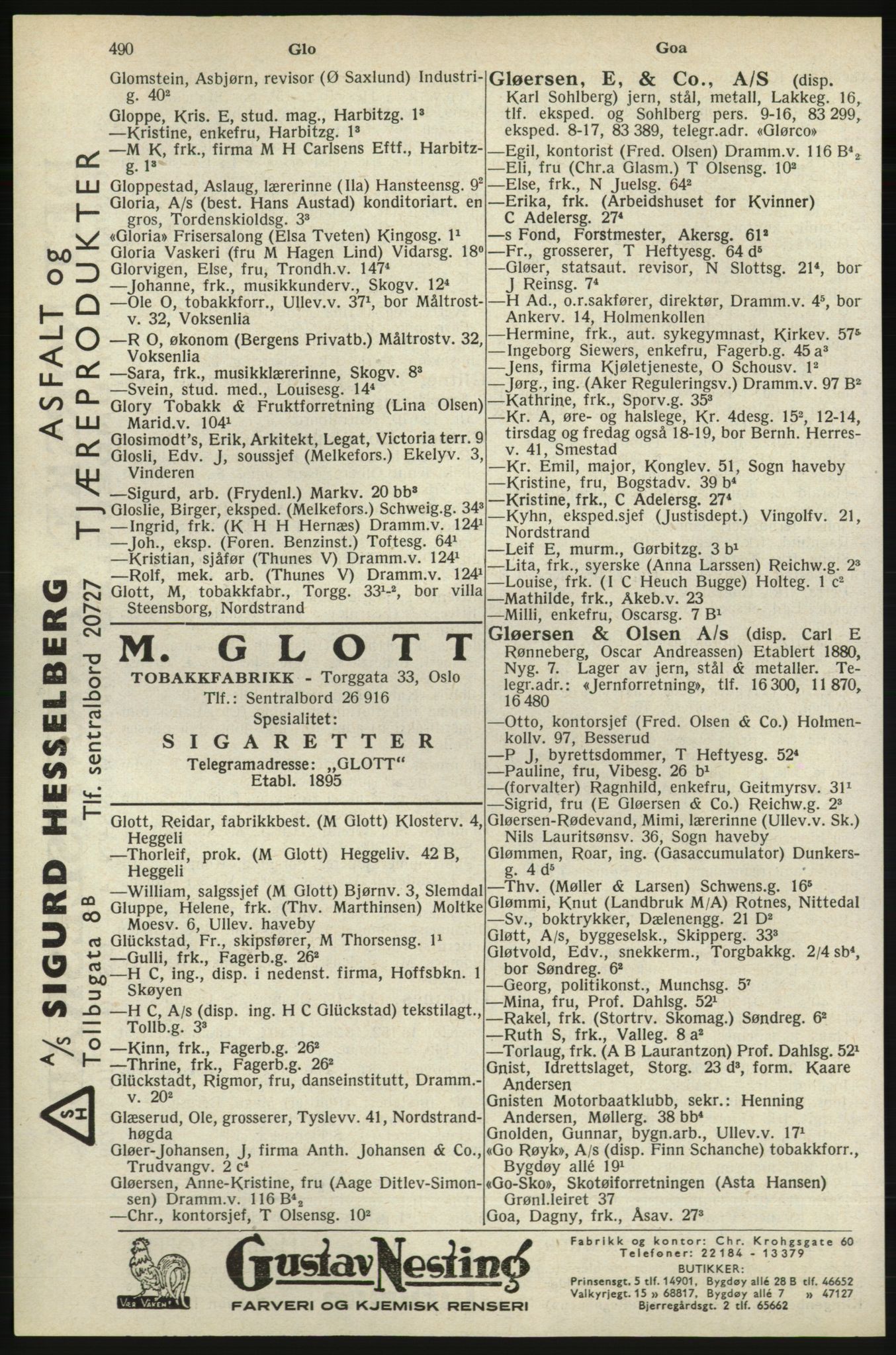 Kristiania/Oslo adressebok, PUBL/-, 1940, s. 508