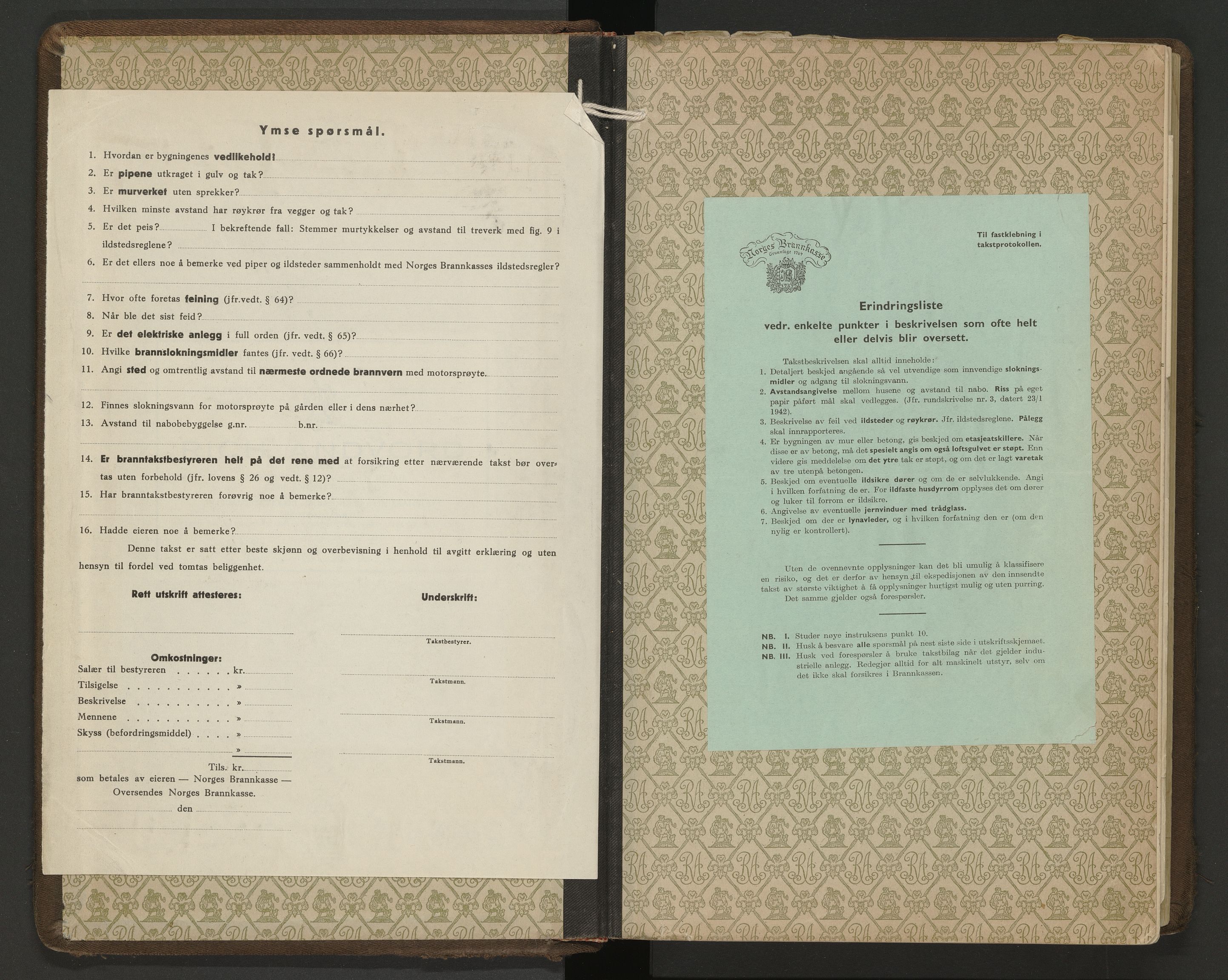 Norges Brannkasse Malvik, SAT/A-1289/Fa/L0004: Branntakstprotokoll, 1929-1949