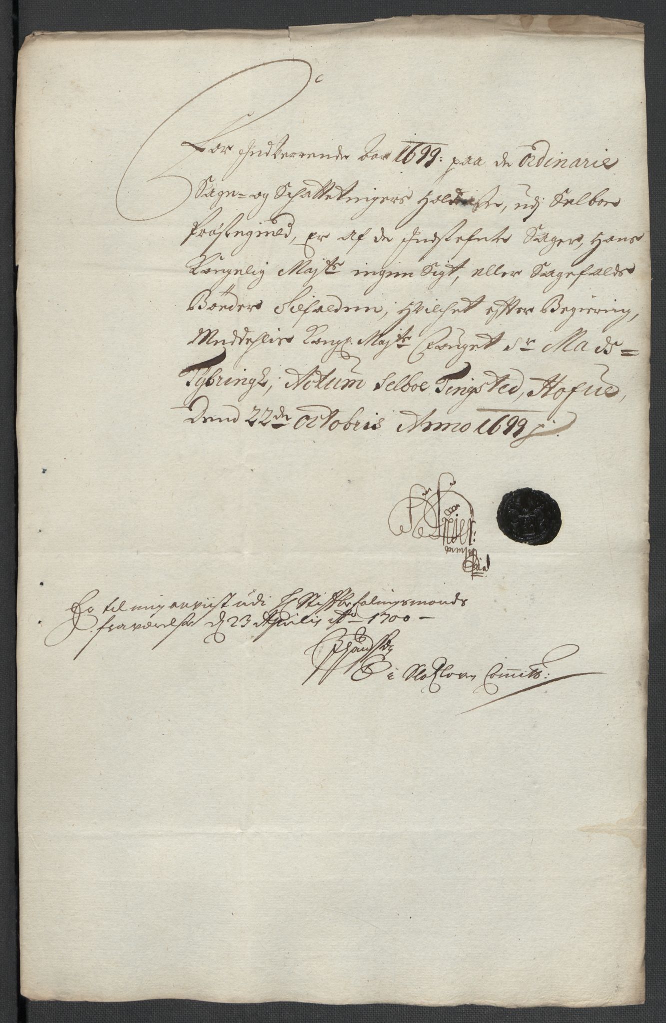 Rentekammeret inntil 1814, Reviderte regnskaper, Fogderegnskap, AV/RA-EA-4092/R61/L4107: Fogderegnskap Strinda og Selbu, 1698-1700, s. 252