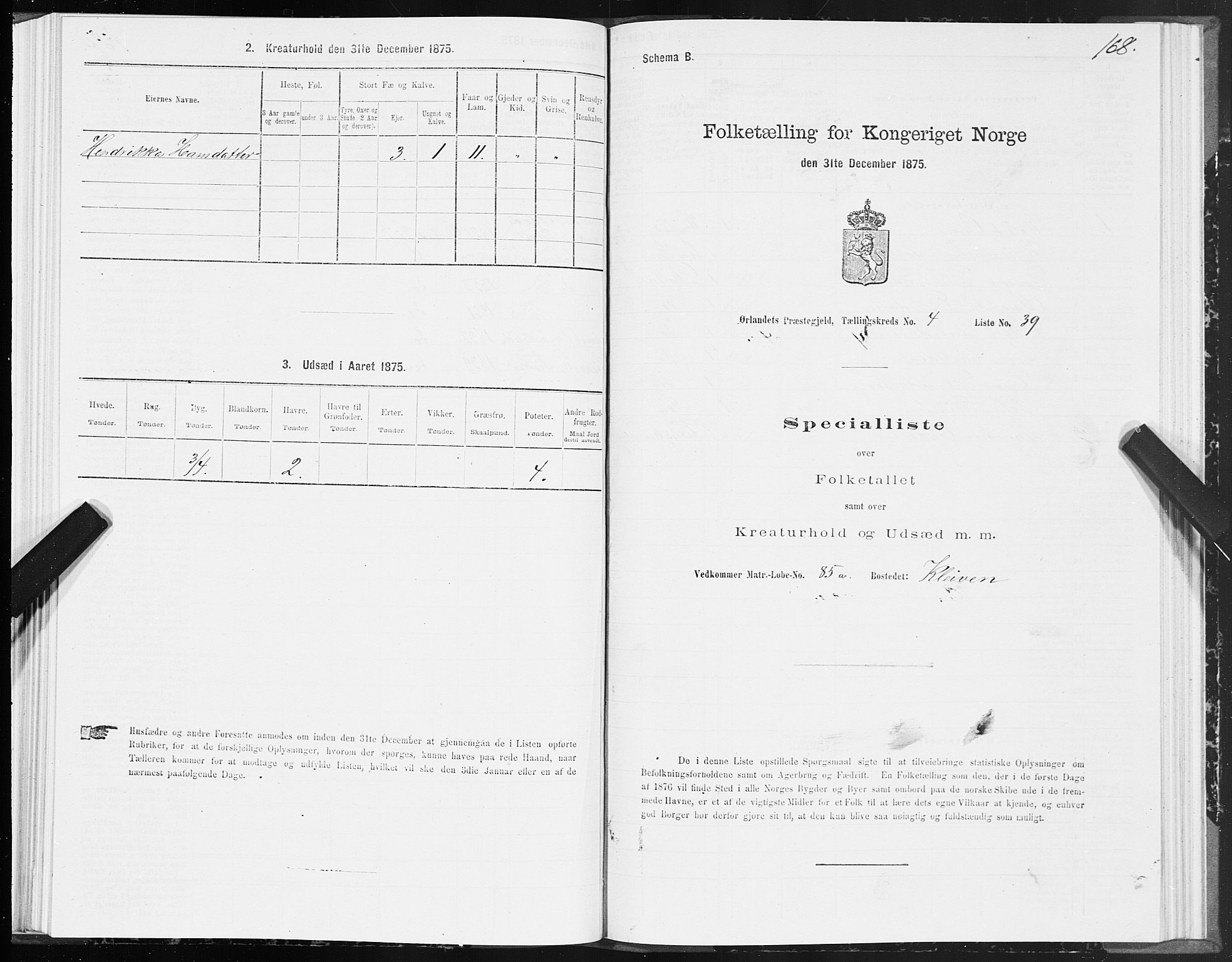 SAT, Folketelling 1875 for 1621P Ørland prestegjeld, 1875, s. 2168
