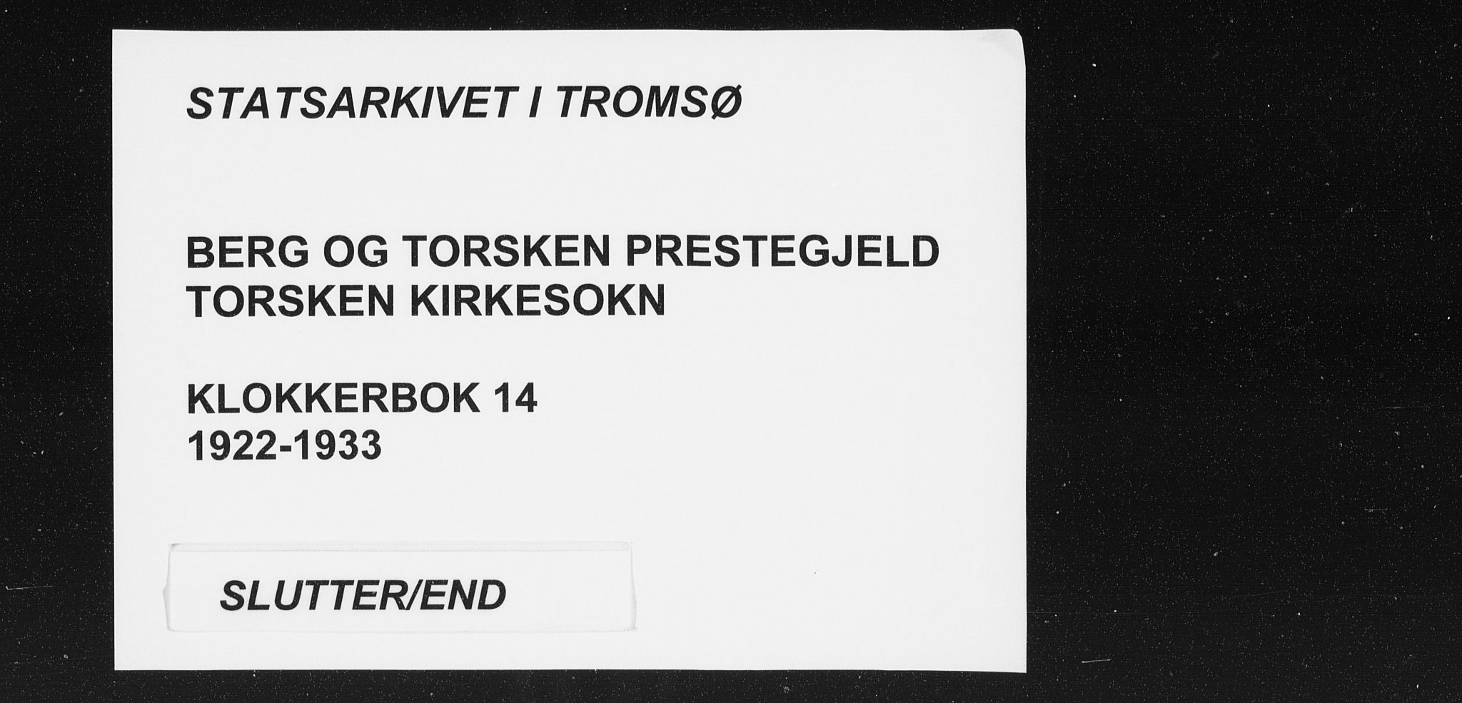 Berg sokneprestkontor, SATØ/S-1318/G/Ga/Gab/L0014klokker: Klokkerbok nr. 14, 1922-1933