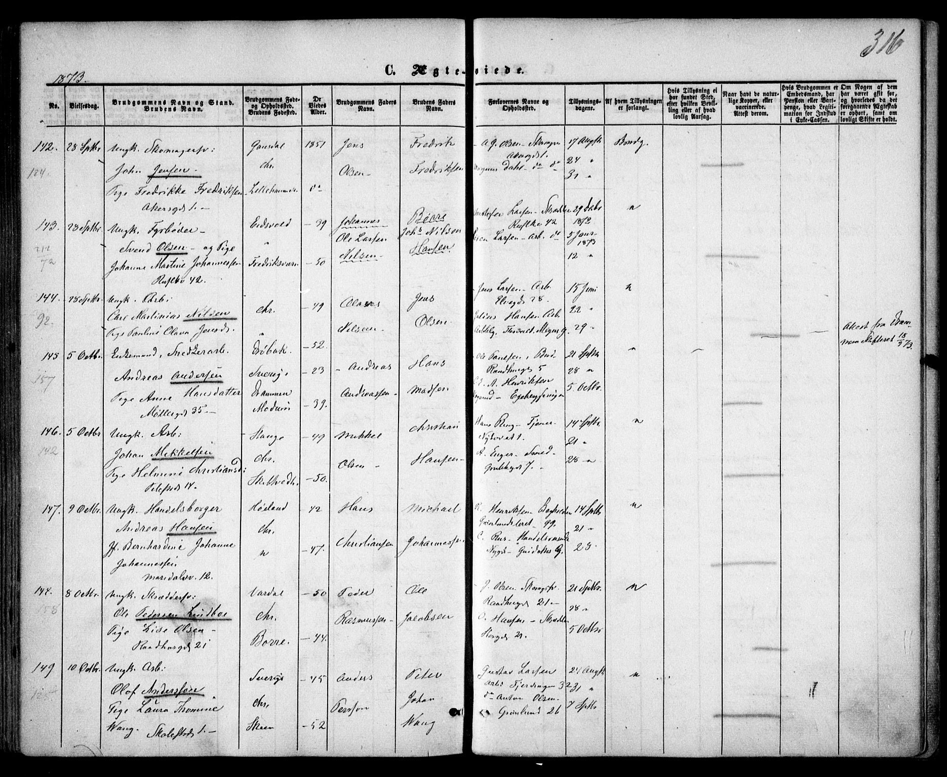 Trefoldighet prestekontor Kirkebøker, AV/SAO-A-10882/F/Fc/L0001: Ministerialbok nr. III 1, 1858-1874, s. 316