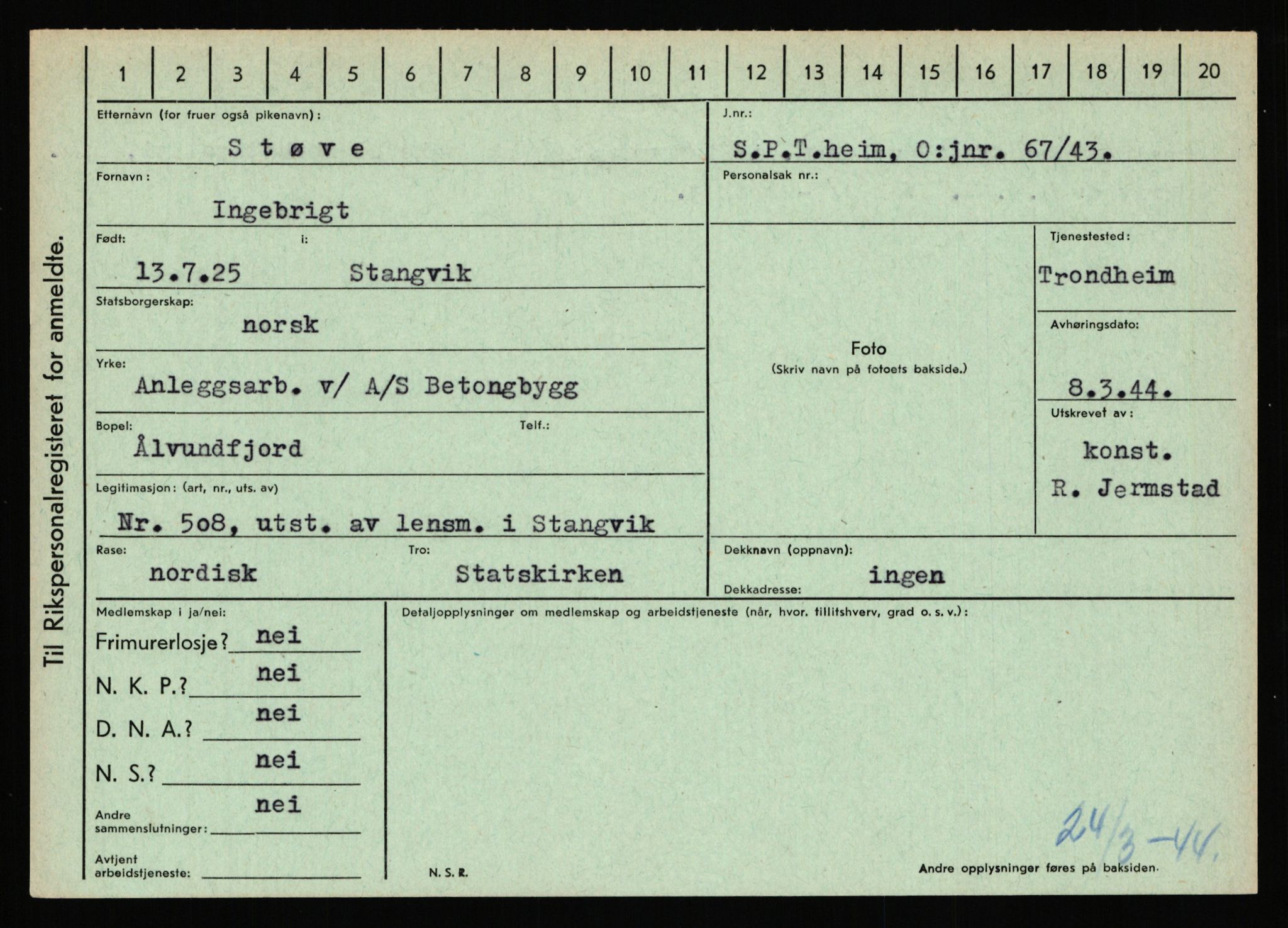 Statspolitiet - Hovedkontoret / Osloavdelingen, AV/RA-S-1329/C/Ca/L0014: Seterlien - Svartås, 1943-1945, s. 4655