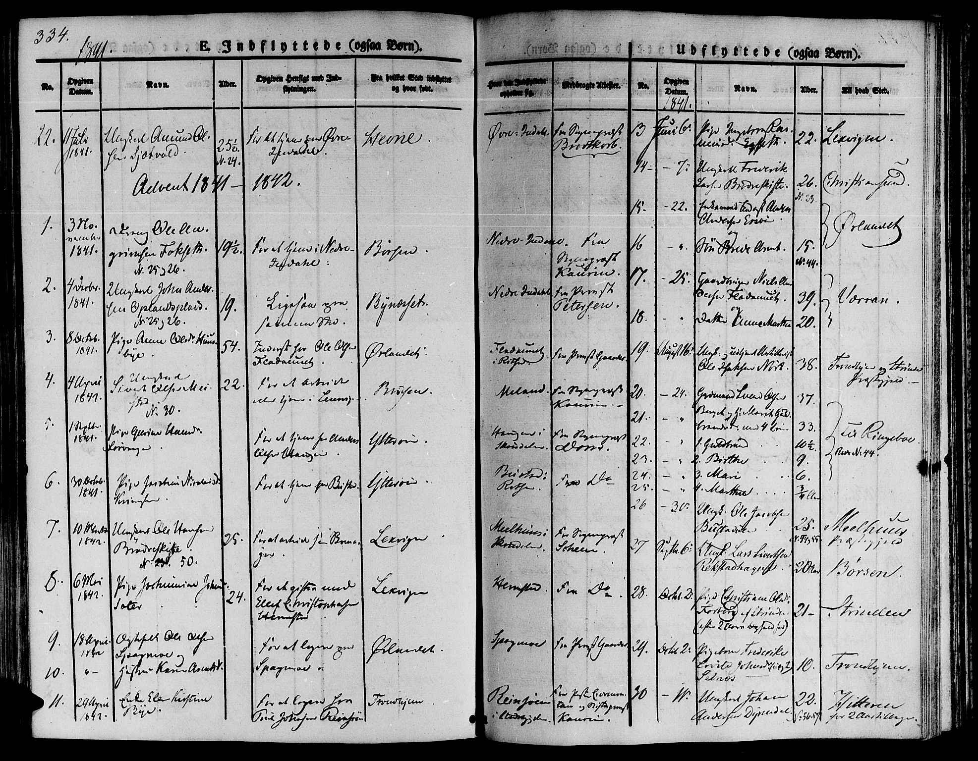 Ministerialprotokoller, klokkerbøker og fødselsregistre - Sør-Trøndelag, AV/SAT-A-1456/646/L0610: Ministerialbok nr. 646A08, 1837-1847, s. 334