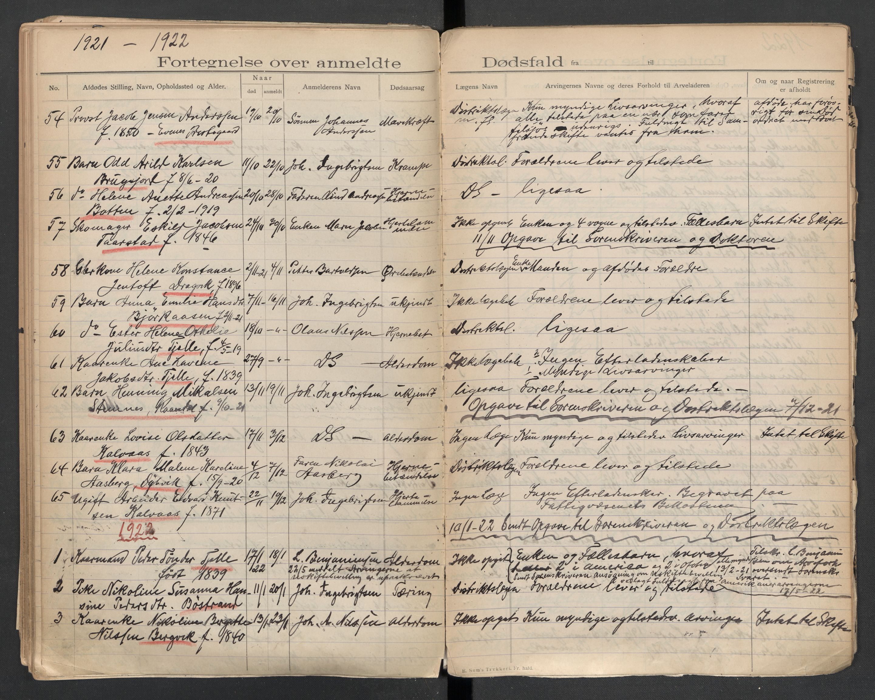 Evenes lensmannskontor, AV/SAT-A-5684/1/02/L0002: 2.01.02 - Dødsfallsprotokoll, 1907-1926