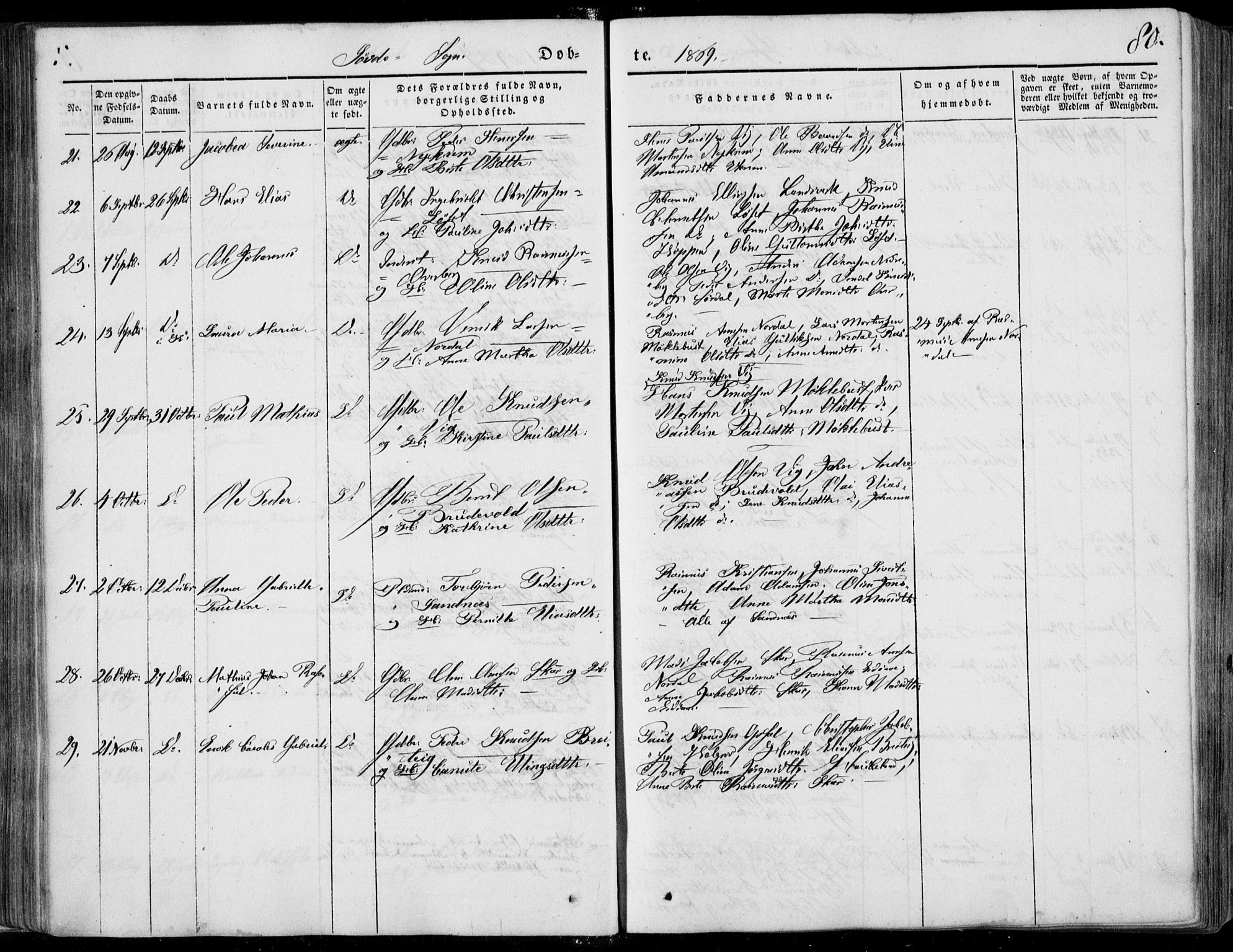 Ministerialprotokoller, klokkerbøker og fødselsregistre - Møre og Romsdal, AV/SAT-A-1454/502/L0023: Ministerialbok nr. 502A01, 1844-1873, s. 80