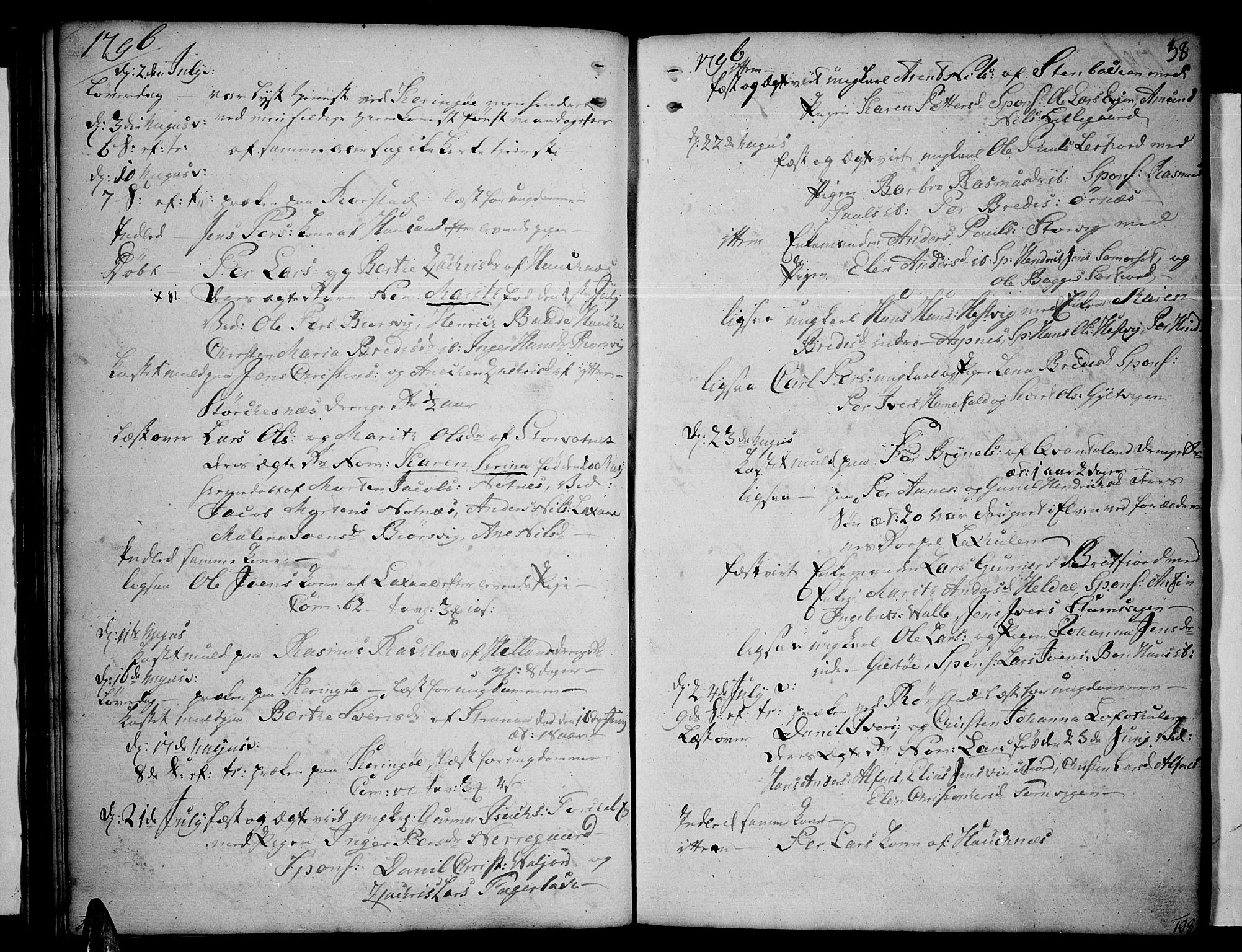 Ministerialprotokoller, klokkerbøker og fødselsregistre - Nordland, AV/SAT-A-1459/853/L0767: Ministerialbok nr. 853A06, 1791-1820, s. 38