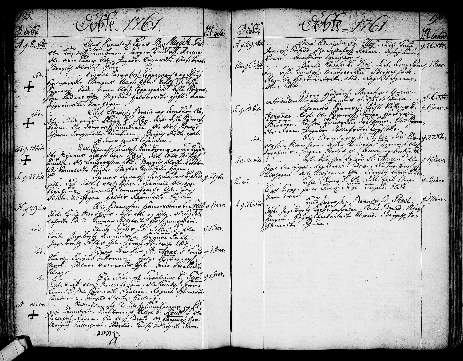 Ål kirkebøker, SAKO/A-249/F/Fa/L0001: Ministerialbok nr. I 1, 1744-1769, s. 195-196