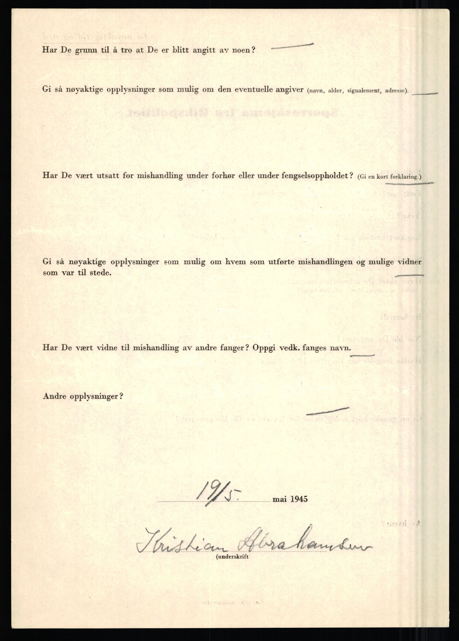 Rikspolitisjefen, AV/RA-S-1560/L/L0001: Abelseth, Rudolf - Berentsen, Odd, 1940-1945, s. 16