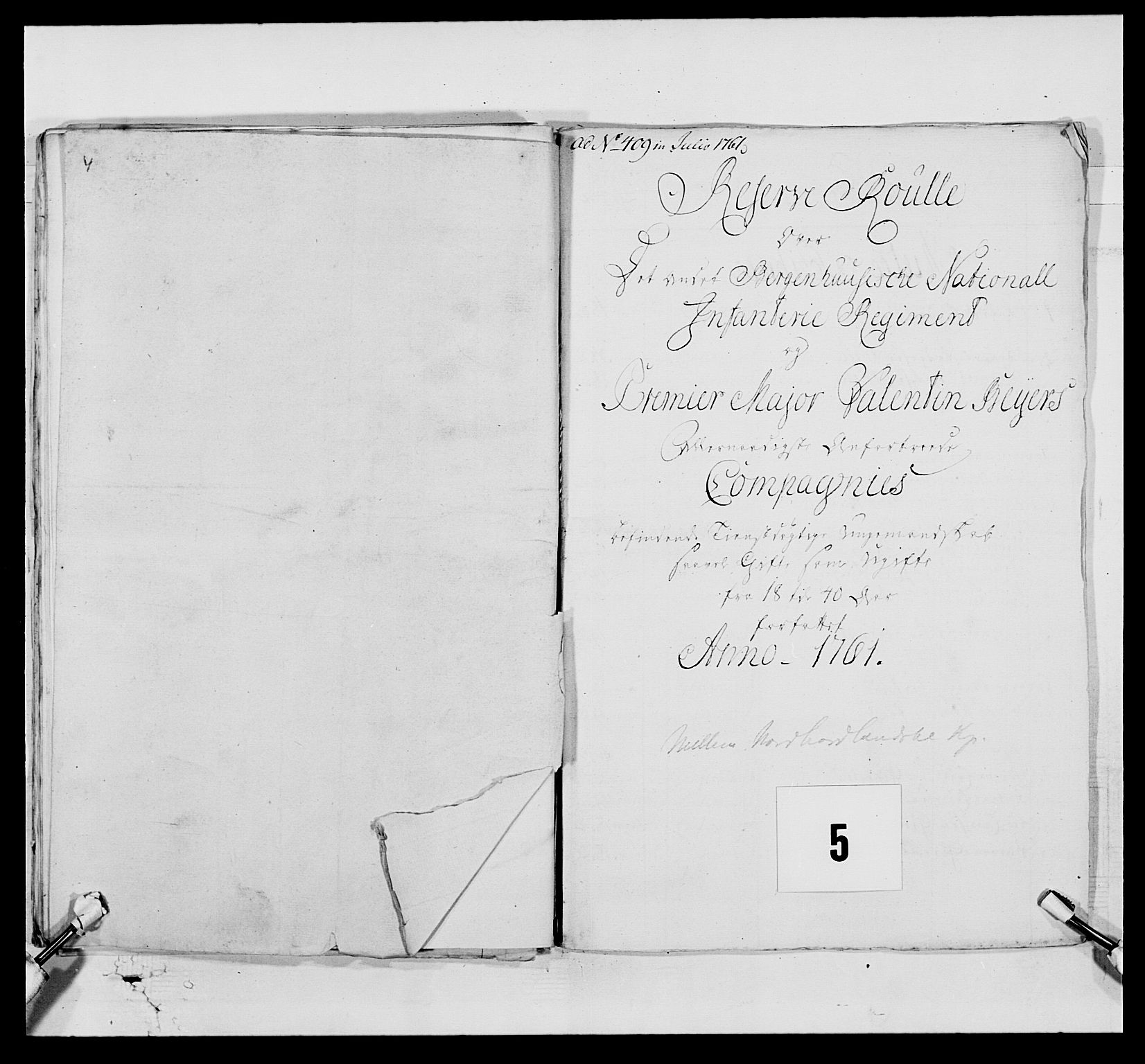 Kommanderende general (KG I) med Det norske krigsdirektorium, AV/RA-EA-5419/E/Ea/L0520b: 2. Bergenhusiske regiment, 1761-1765, s. 39