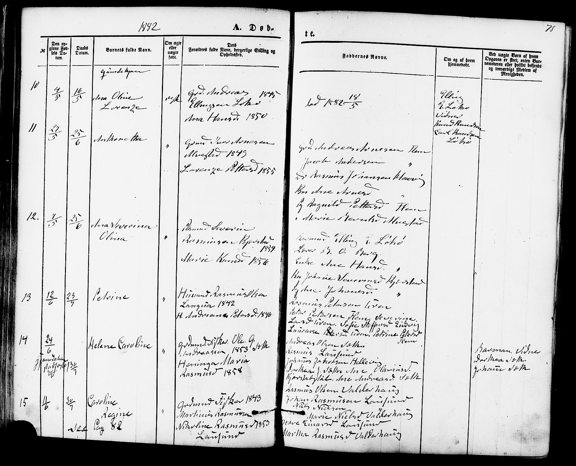 Ministerialprotokoller, klokkerbøker og fødselsregistre - Møre og Romsdal, SAT/A-1454/536/L0500: Ministerialbok nr. 536A09, 1876-1889, s. 78