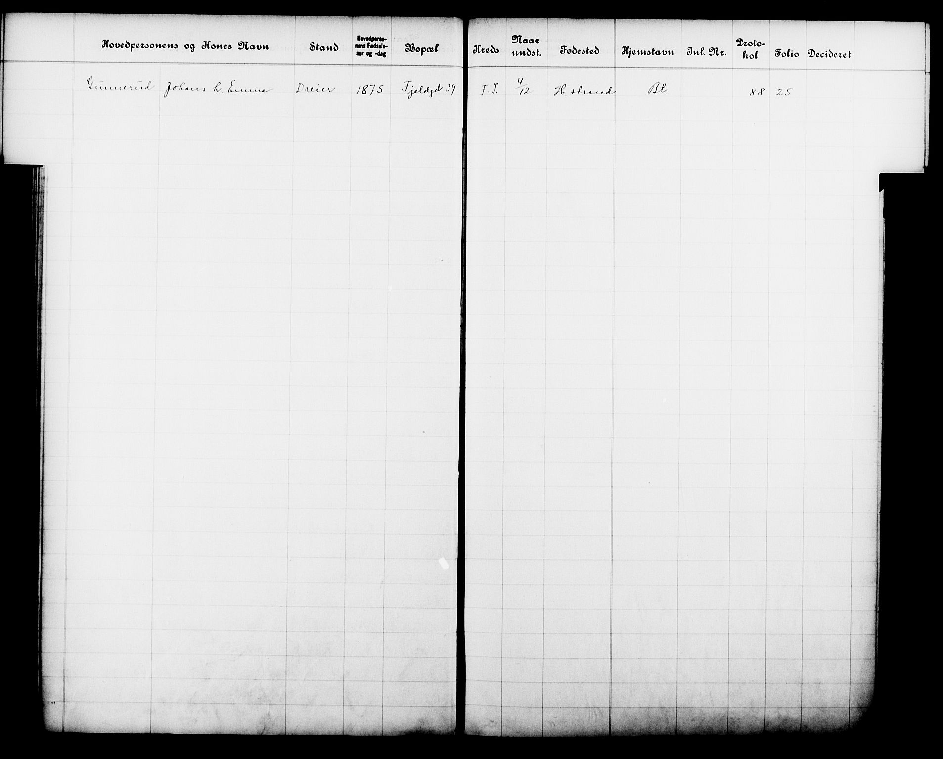 Fattigvesenet, OBA/A-20045/Fb/L0026: Hjemstavnsregister, 1907, s. 51