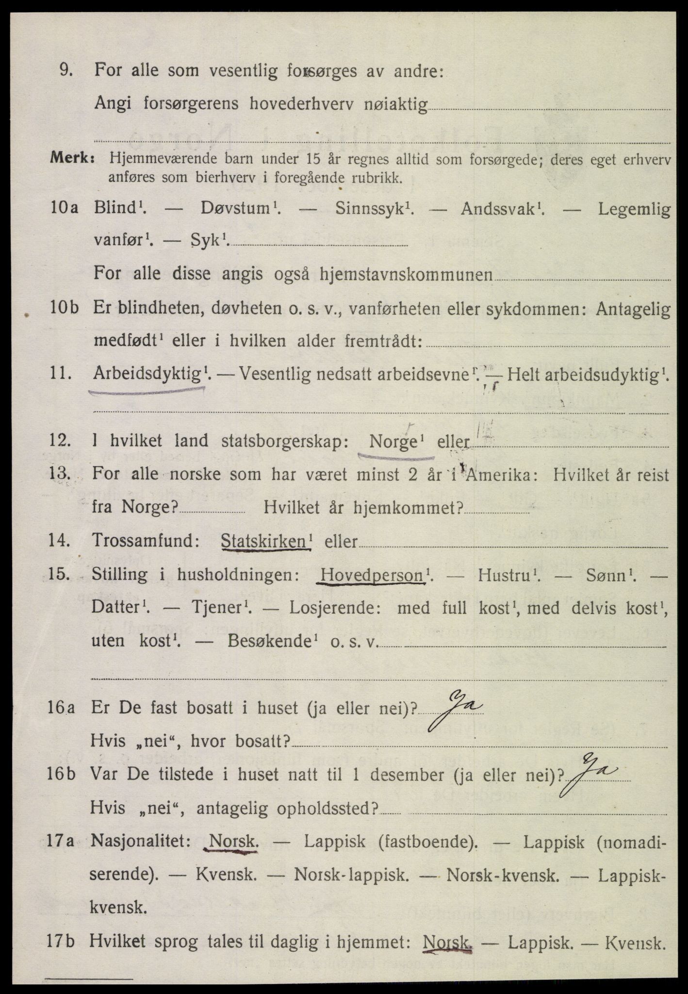 SAT, Folketelling 1920 for 1734 Stod herred, 1920, s. 1697