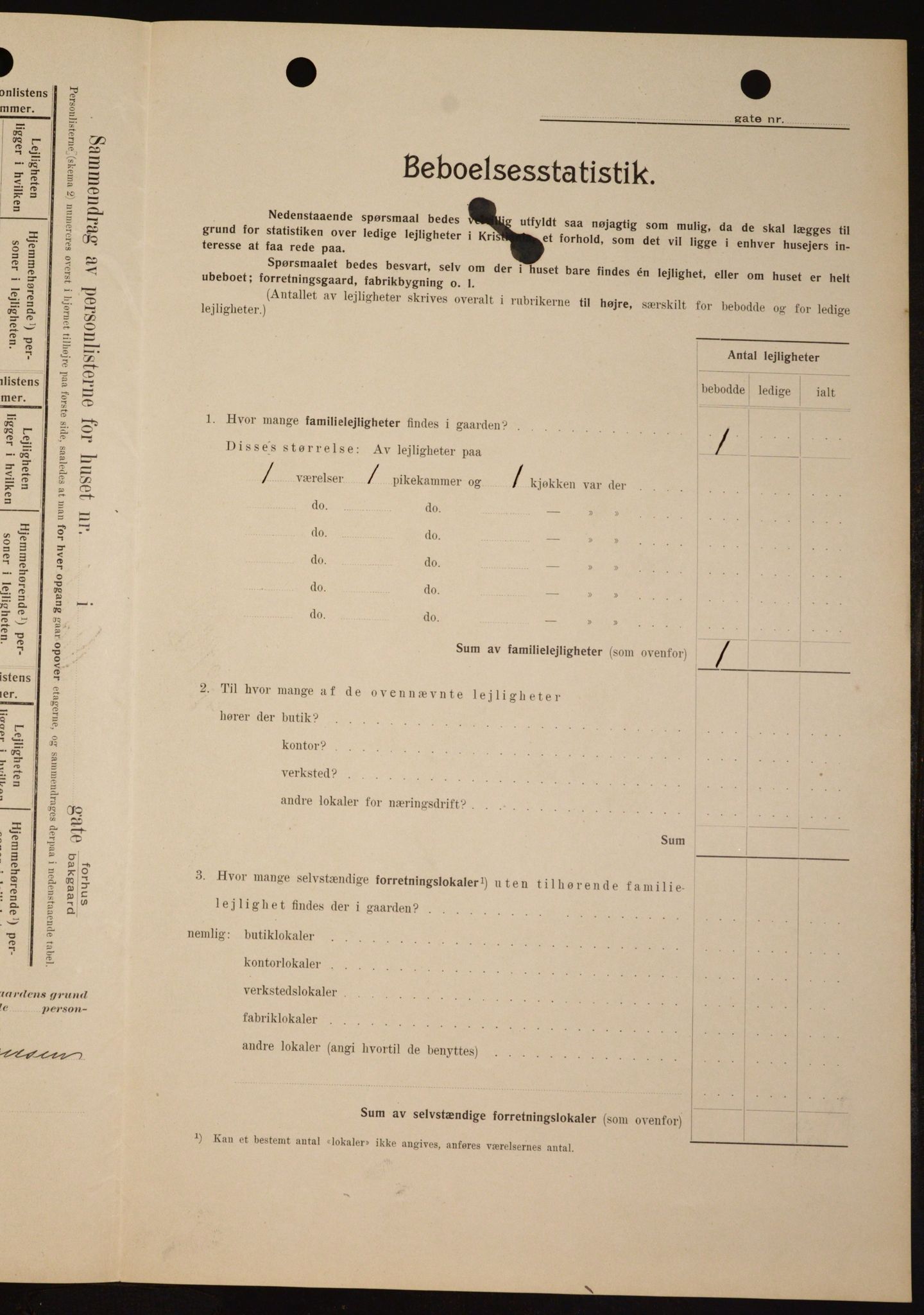 OBA, Kommunal folketelling 1.2.1909 for Kristiania kjøpstad, 1909, s. 67404