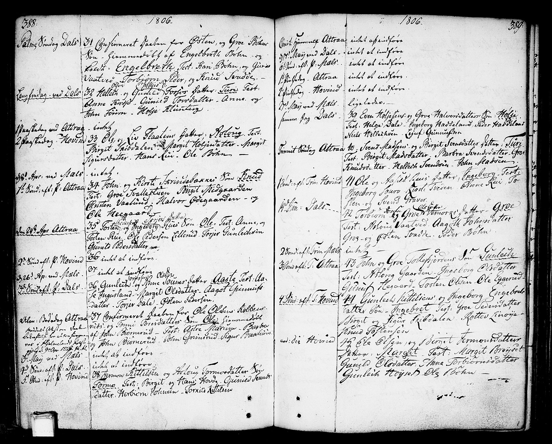 Tinn kirkebøker, AV/SAKO-A-308/F/Fa/L0002: Ministerialbok nr. I 2, 1757-1810, s. 388-389