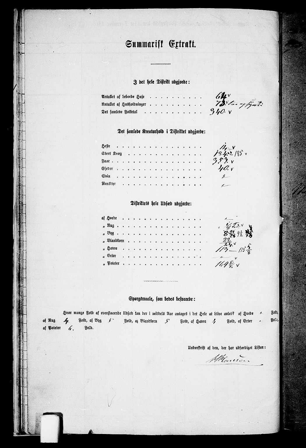 RA, Folketelling 1865 for 1037P Kvinesdal prestegjeld, 1865, s. 30