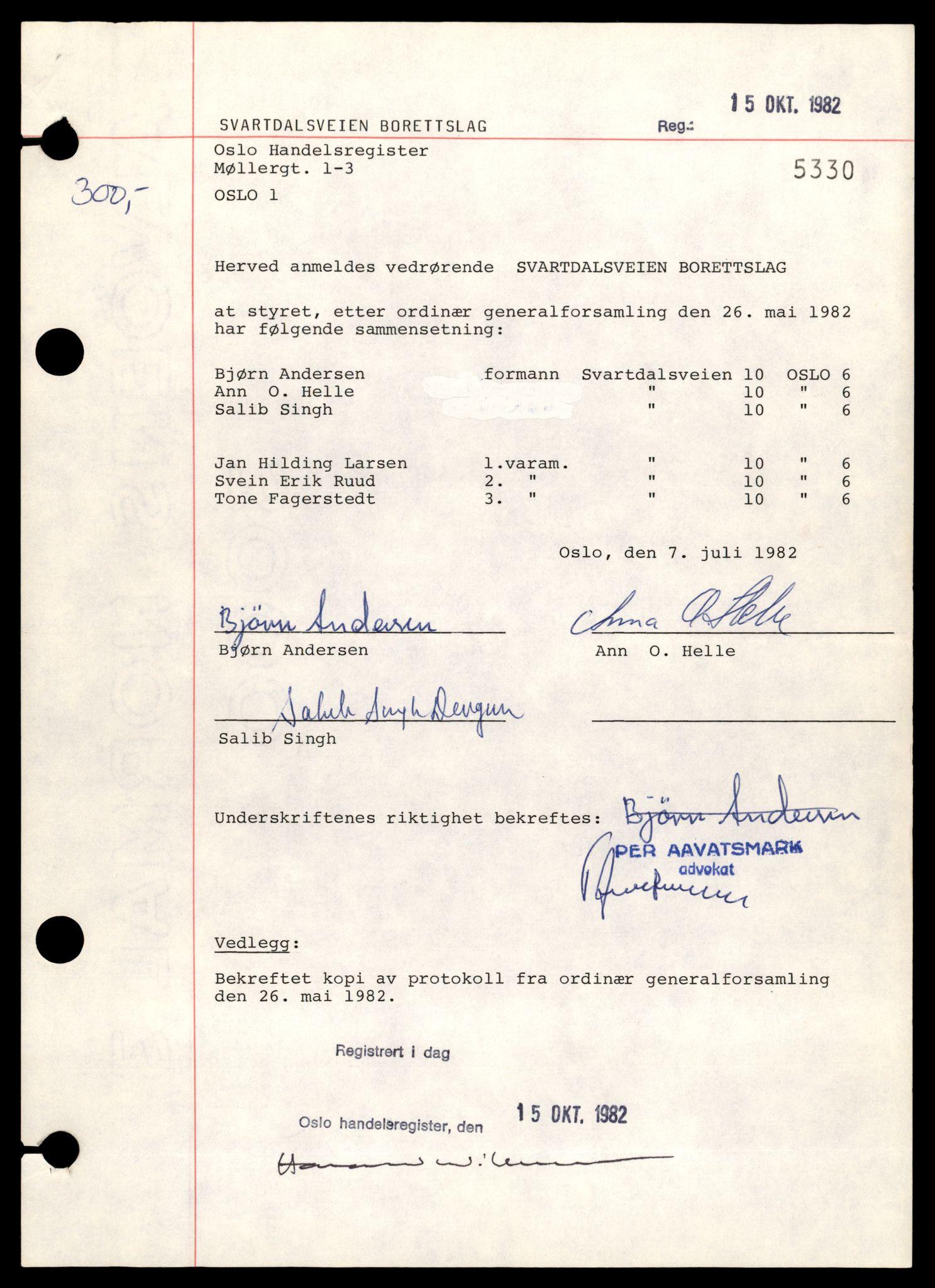 Oslo byfogd, Handelsregisteret, AV/SAT-A-10867/G/Gb/Gba/L0218: Andelslag og borettslag, Stv-T, 1944-1990, s. 5