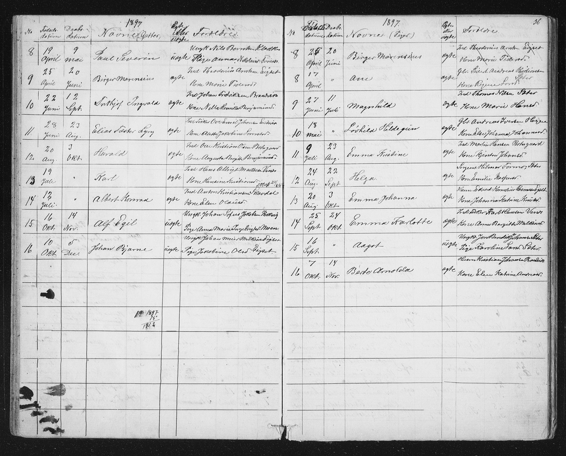 Ministerialprotokoller, klokkerbøker og fødselsregistre - Sør-Trøndelag, AV/SAT-A-1456/651/L0647: Klokkerbok nr. 651C01, 1866-1914, s. 36