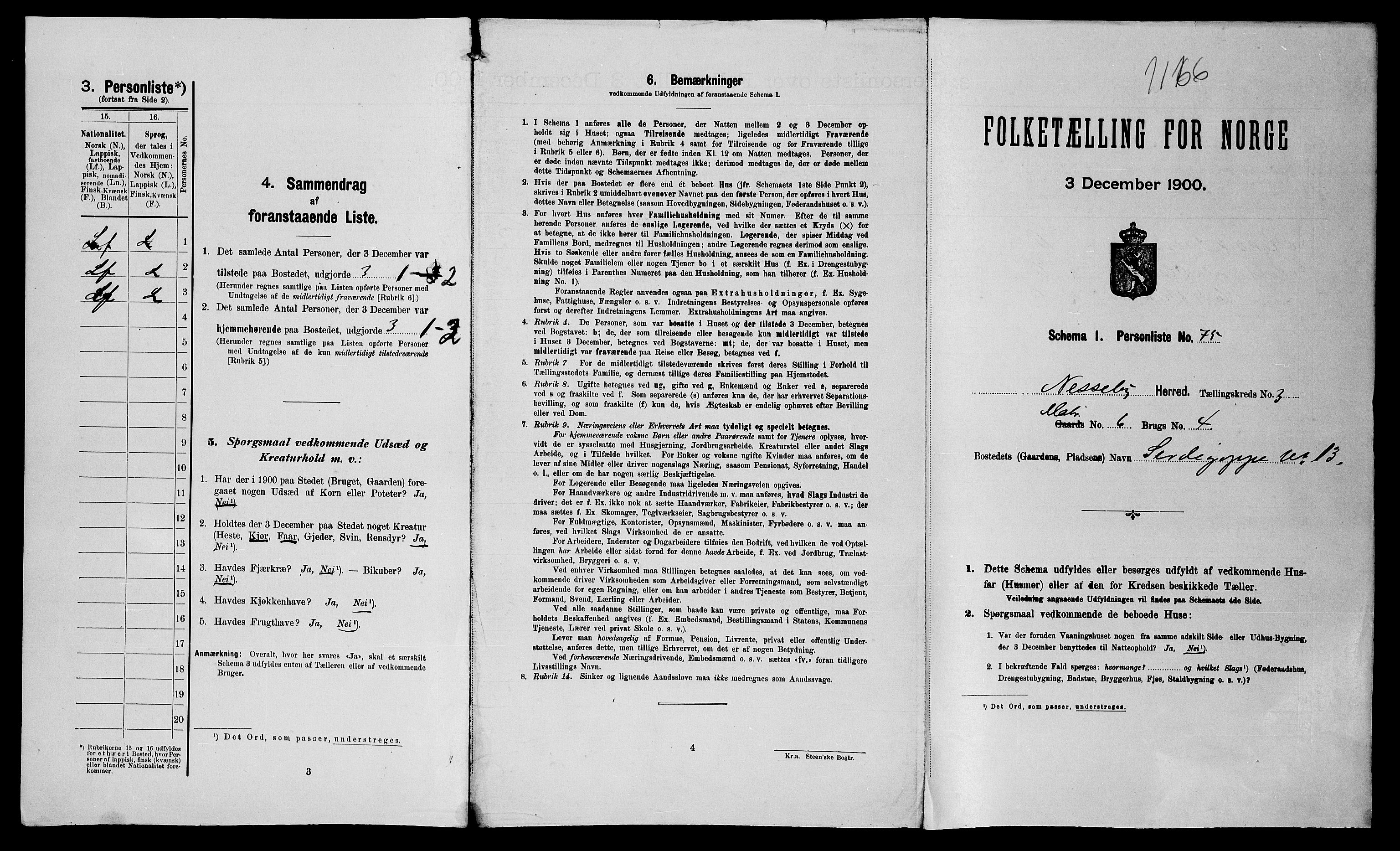 SATØ, Folketelling 1900 for 2027 Nesseby herred, 1900, s. 351