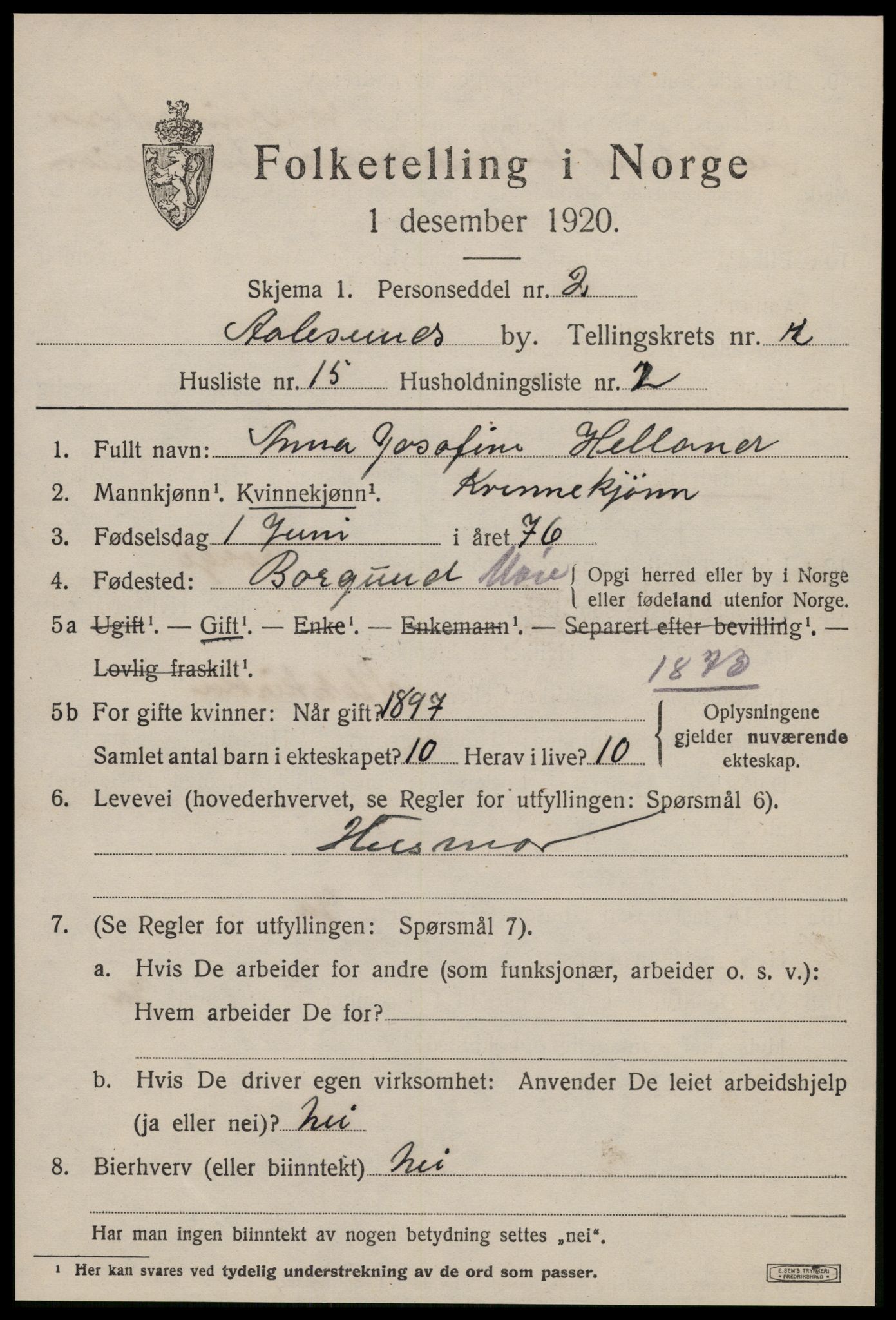 SAT, Folketelling 1920 for 1501 Ålesund kjøpstad, 1920, s. 26608