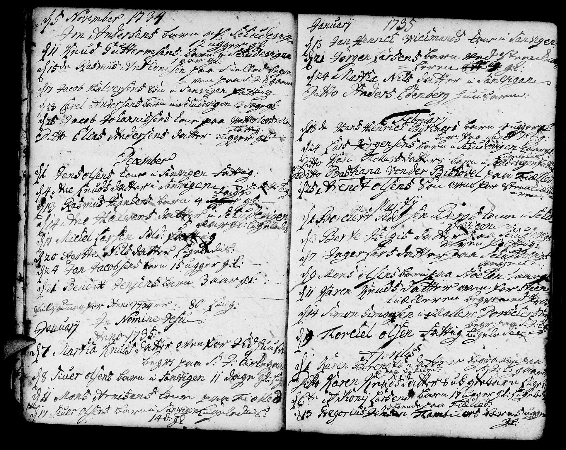 Korskirken sokneprestembete, SAB/A-76101/H/Haa/L0011: Ministerialbok nr. A 11, 1731-1785, s. 13