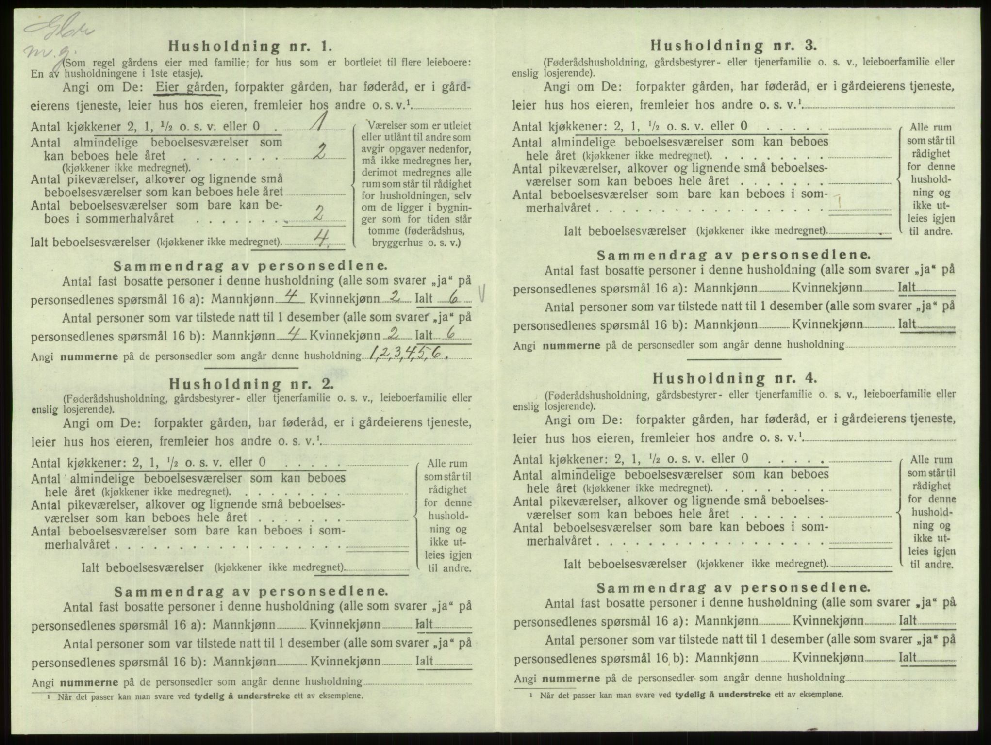 SAB, Folketelling 1920 for 1443 Eid herred, 1920, s. 1019