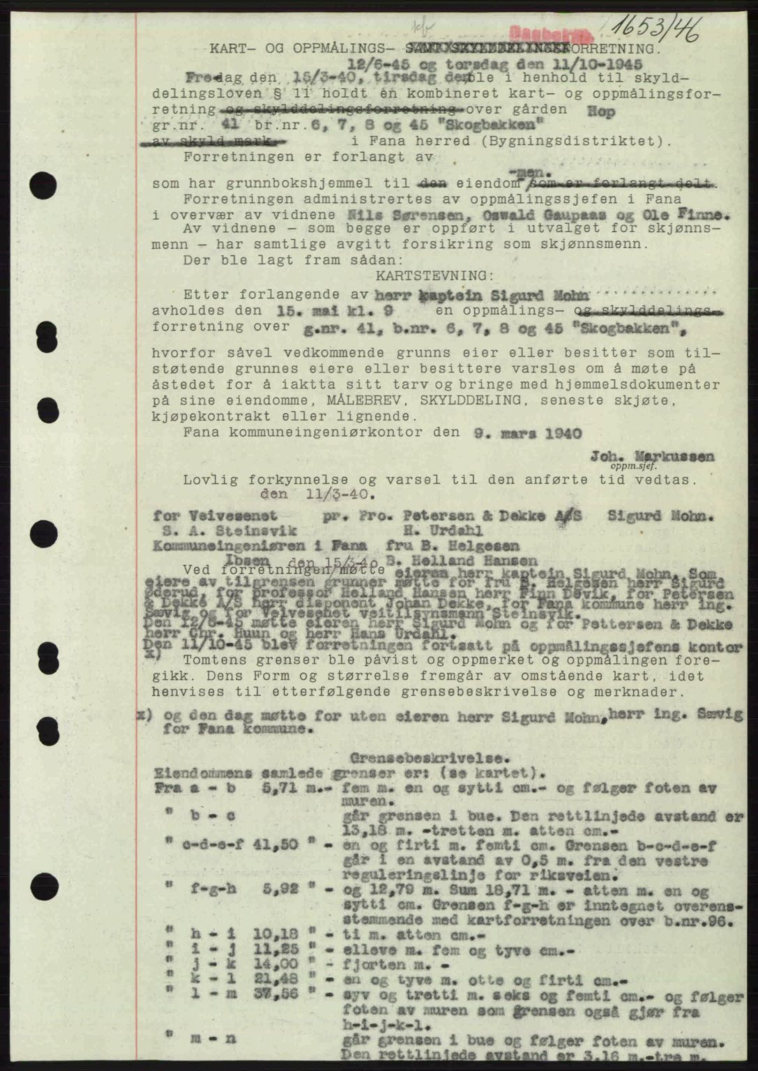 Midhordland sorenskriveri, SAB/A-3001/1/G/Gb/Gbj/L0022: Pantebok nr. A41-43, 1946-1946, Dagboknr: 1653/1946