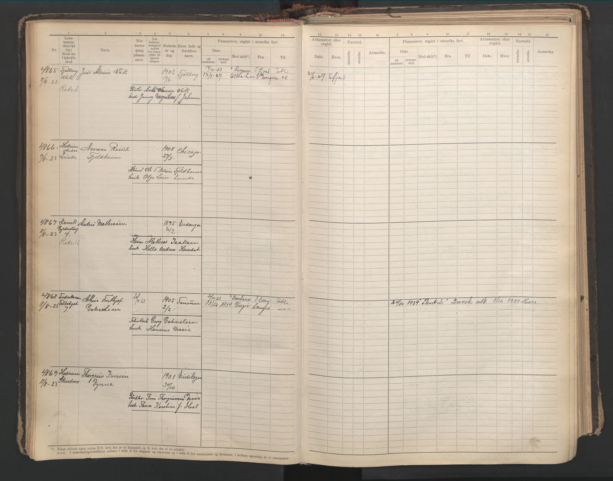 Larvik innrulleringskontor, AV/SAKO-A-787/F/Fc/L0012: Hovedrulle, 1920-1947, s. 55