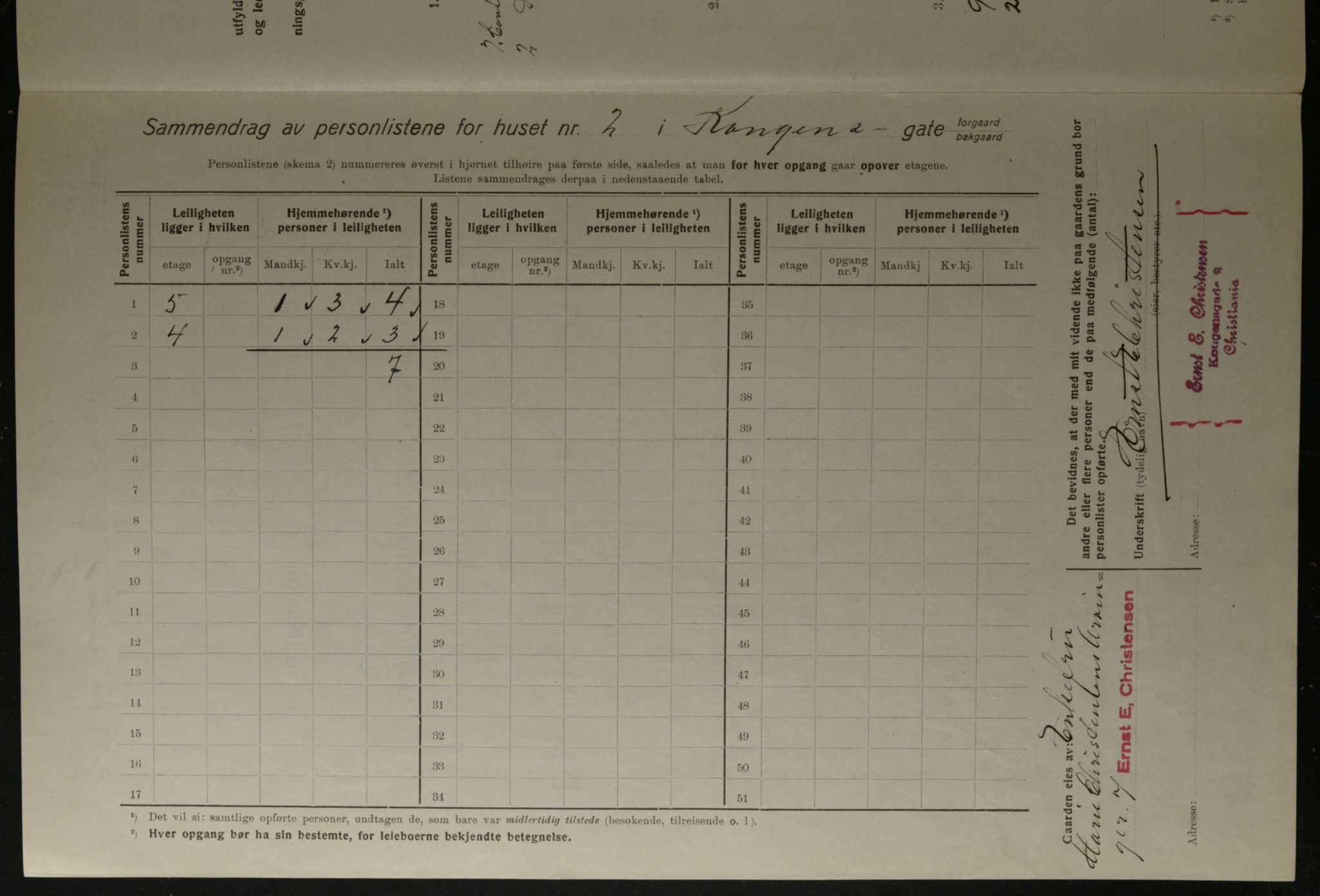 OBA, Kommunal folketelling 1.12.1923 for Kristiania, 1923, s. 58807