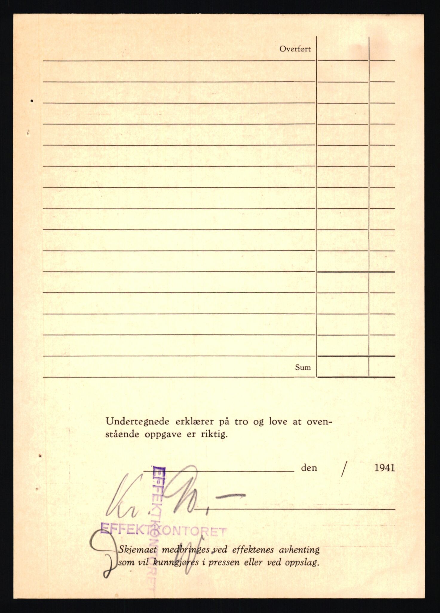 Justisdepartementet, Oppgjørsavdelingen, AV/RA-S-1056/G/Gb/L0087: Oppgaver over ettersøkte sivile effekter: Ubbe - Vating, 1940-1942