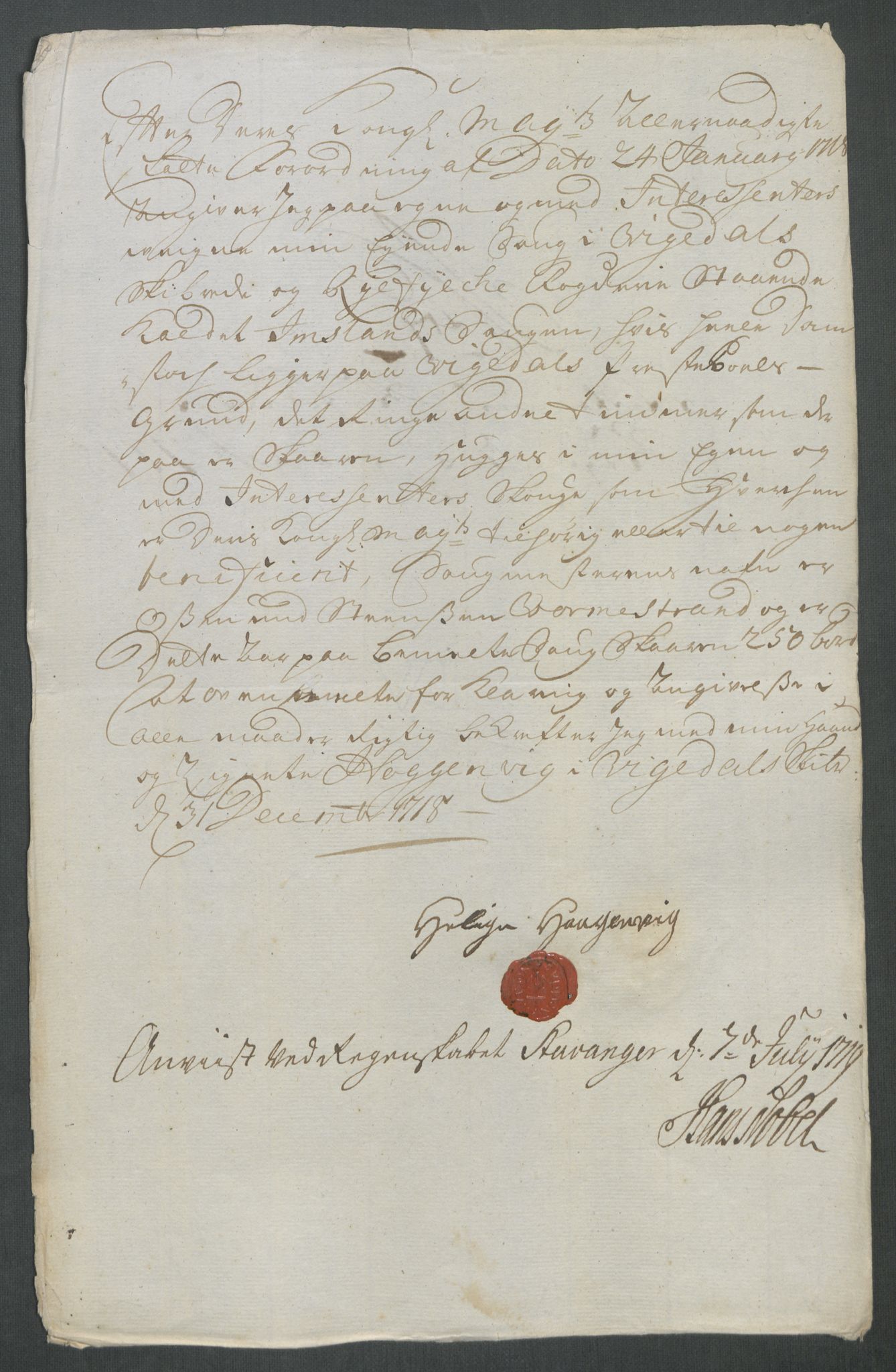 Rentekammeret inntil 1814, Reviderte regnskaper, Fogderegnskap, AV/RA-EA-4092/R47/L2871: Fogderegnskap Ryfylke, 1718, s. 89