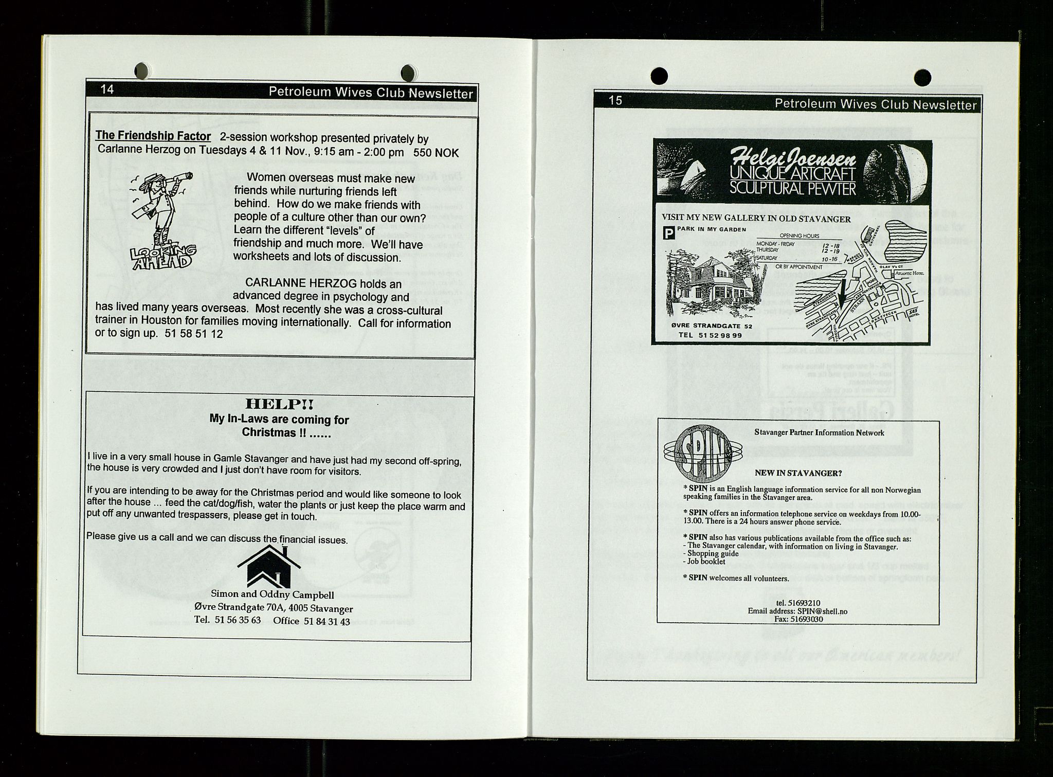 PA 1547 - Petroleum Wives Club, AV/SAST-A-101974/X/Xa/L0004: Newsletter, 1995-1997