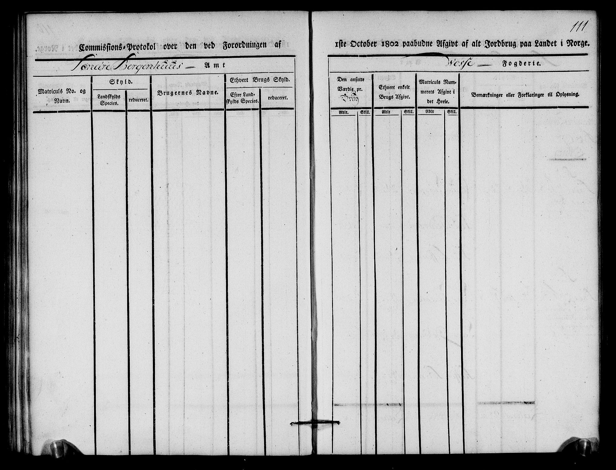 Rentekammeret inntil 1814, Realistisk ordnet avdeling, RA/EA-4070/N/Ne/Nea/L0112: Nordhordland og Voss fogderi. Kommisjonsprotokoll for Voss, 1803, s. 113