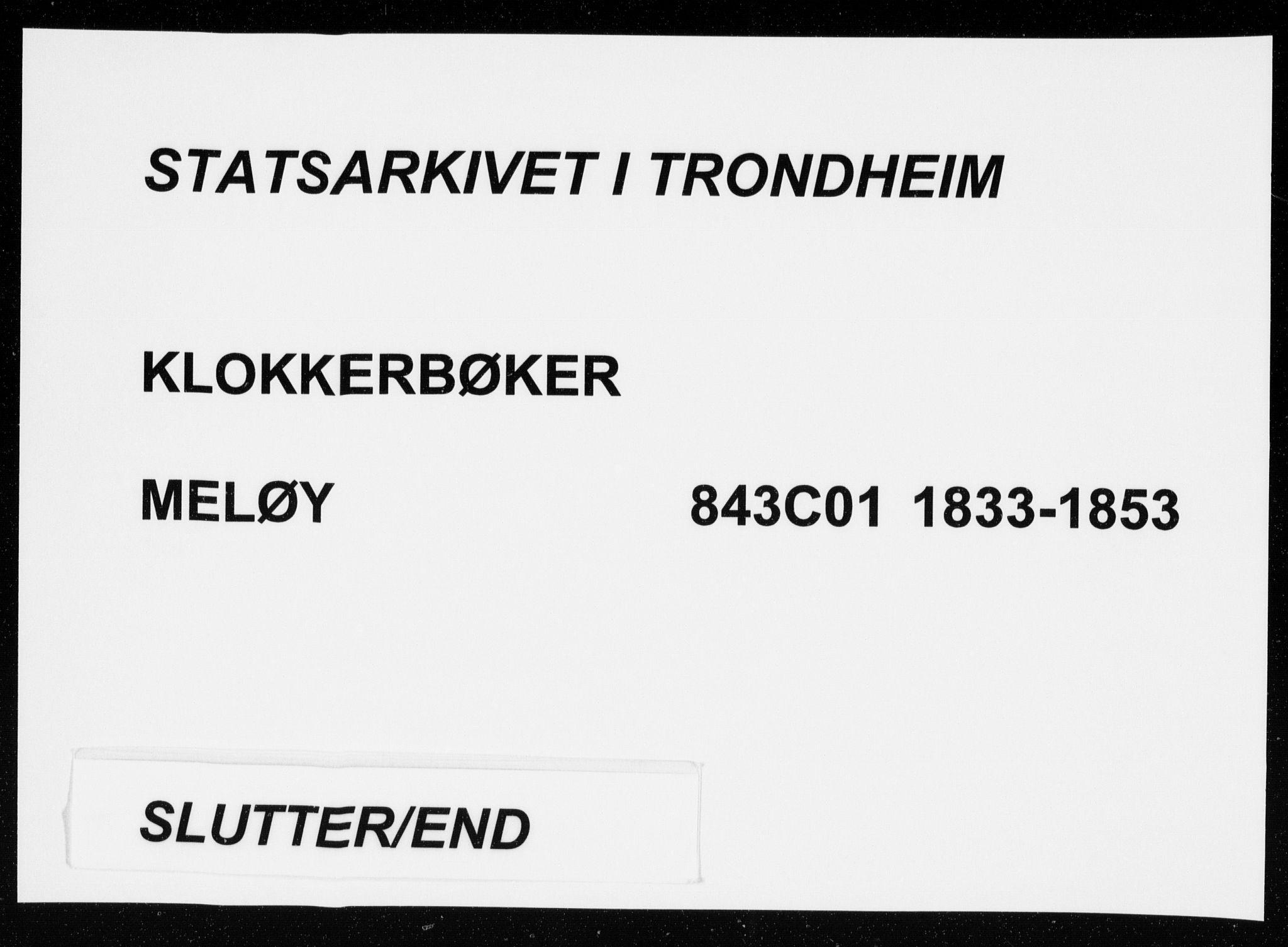 Ministerialprotokoller, klokkerbøker og fødselsregistre - Nordland, AV/SAT-A-1459/843/L0632: Klokkerbok nr. 843C01, 1833-1853