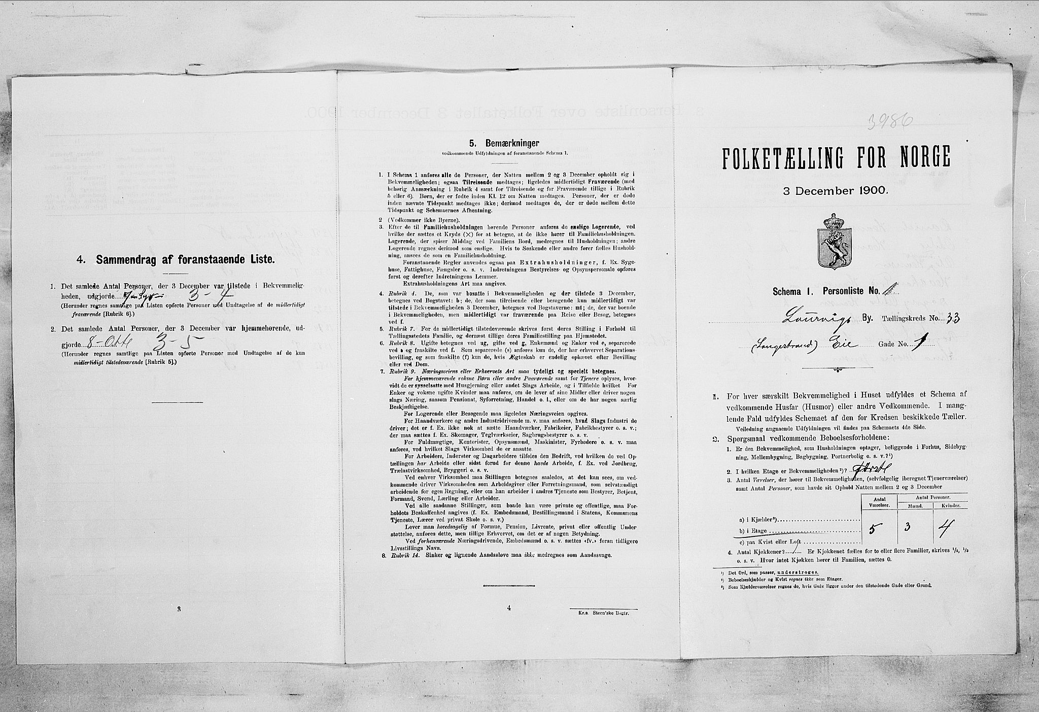 RA, Folketelling 1900 for 0707 Larvik kjøpstad, 1900, s. 3904