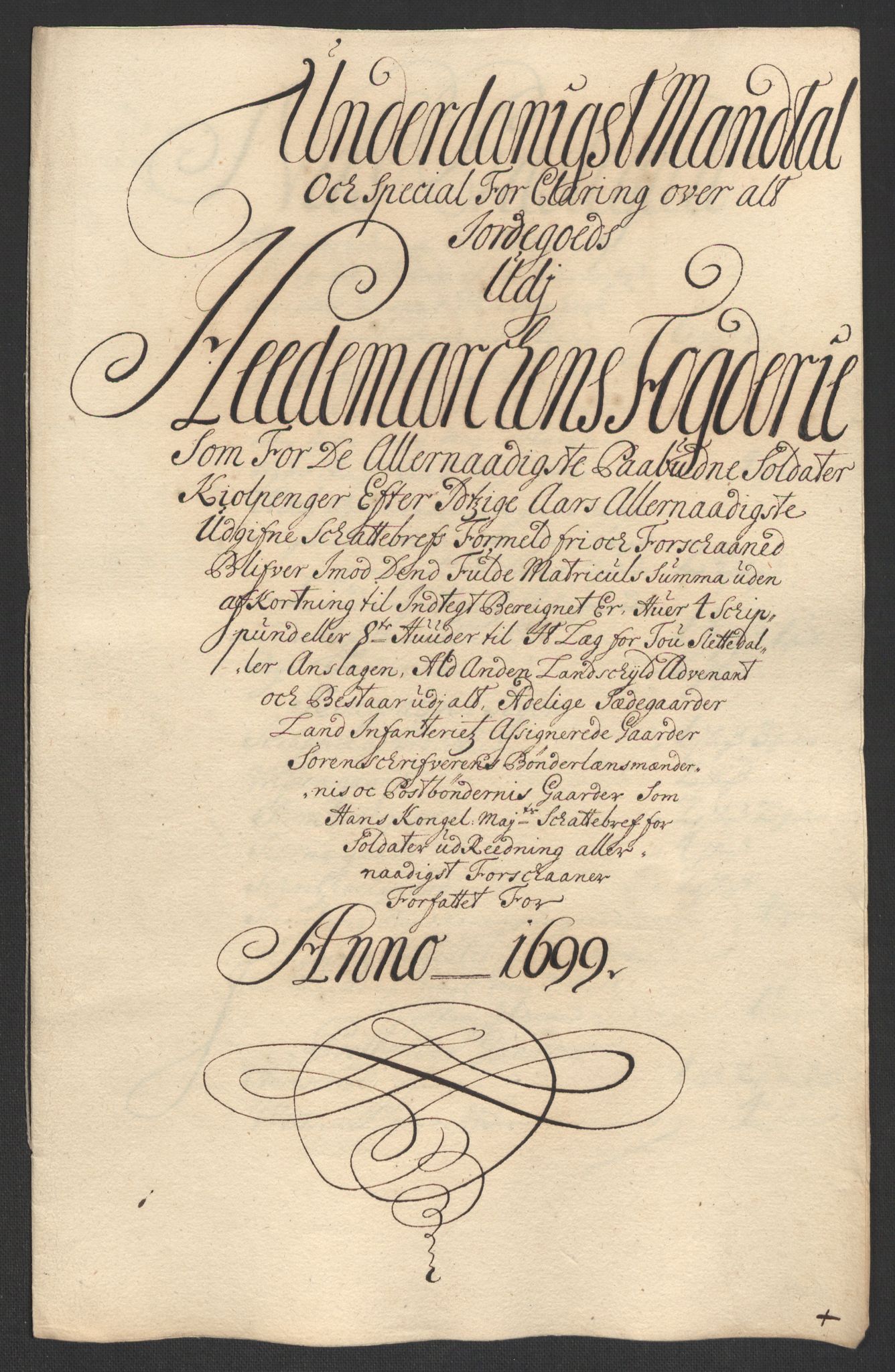 Rentekammeret inntil 1814, Reviderte regnskaper, Fogderegnskap, RA/EA-4092/R16/L1038: Fogderegnskap Hedmark, 1699, s. 166