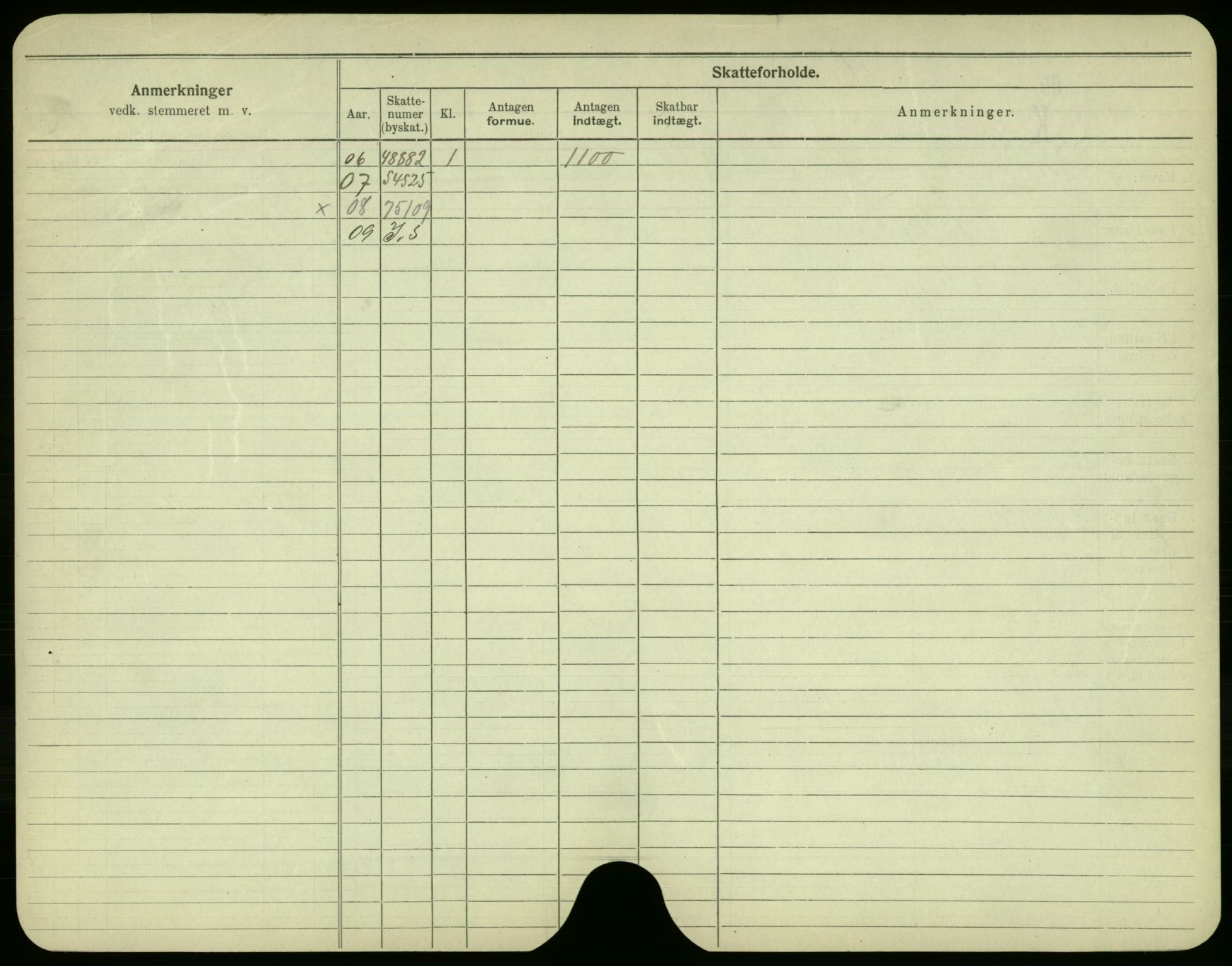 Oslo folkeregister, Registerkort, AV/SAO-A-11715/F/Fa/Fac/L0002: Menn, 1906-1914, s. 381b